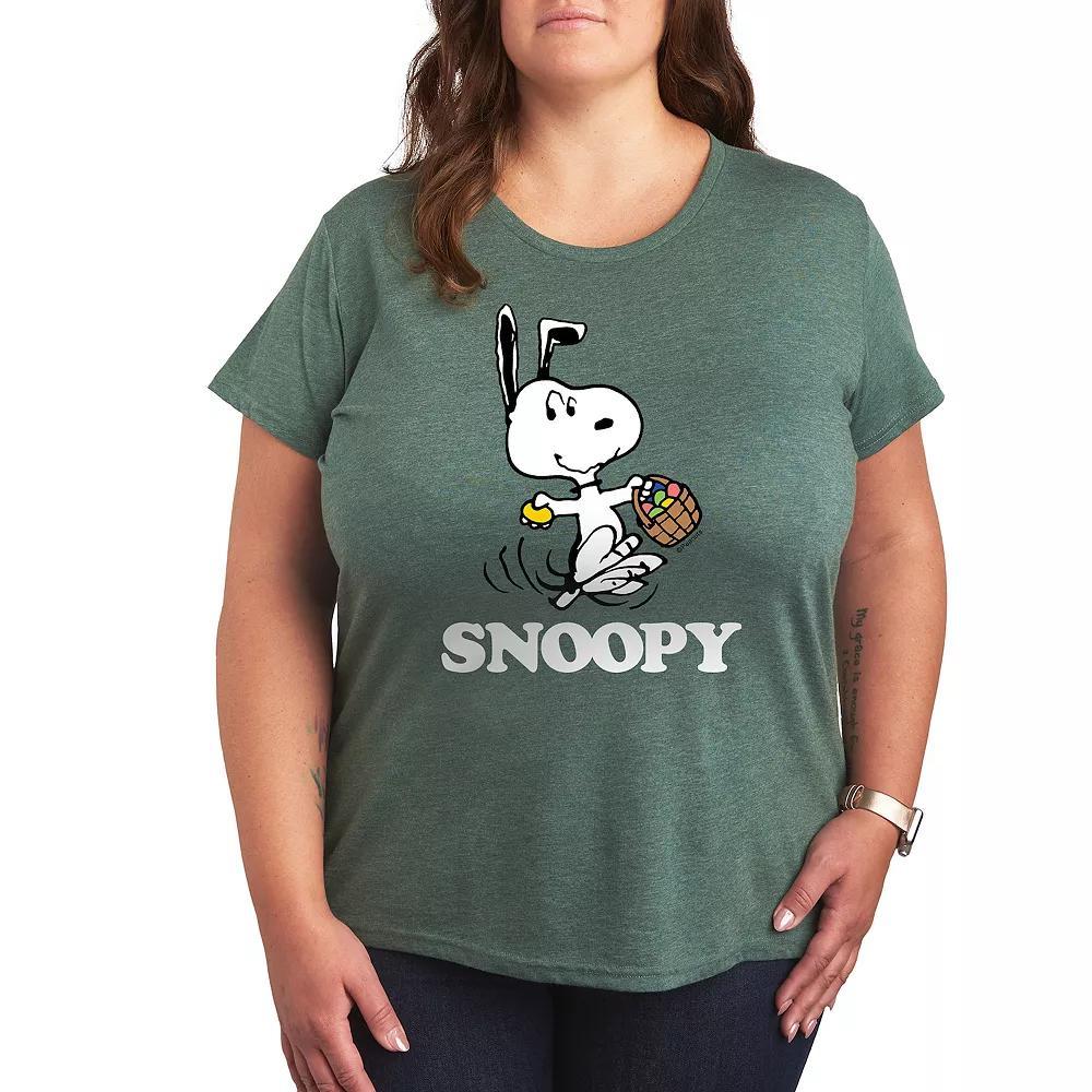 Plus Peanuts Snoopy Basket Graphic Tee, Women's,  Product Image
