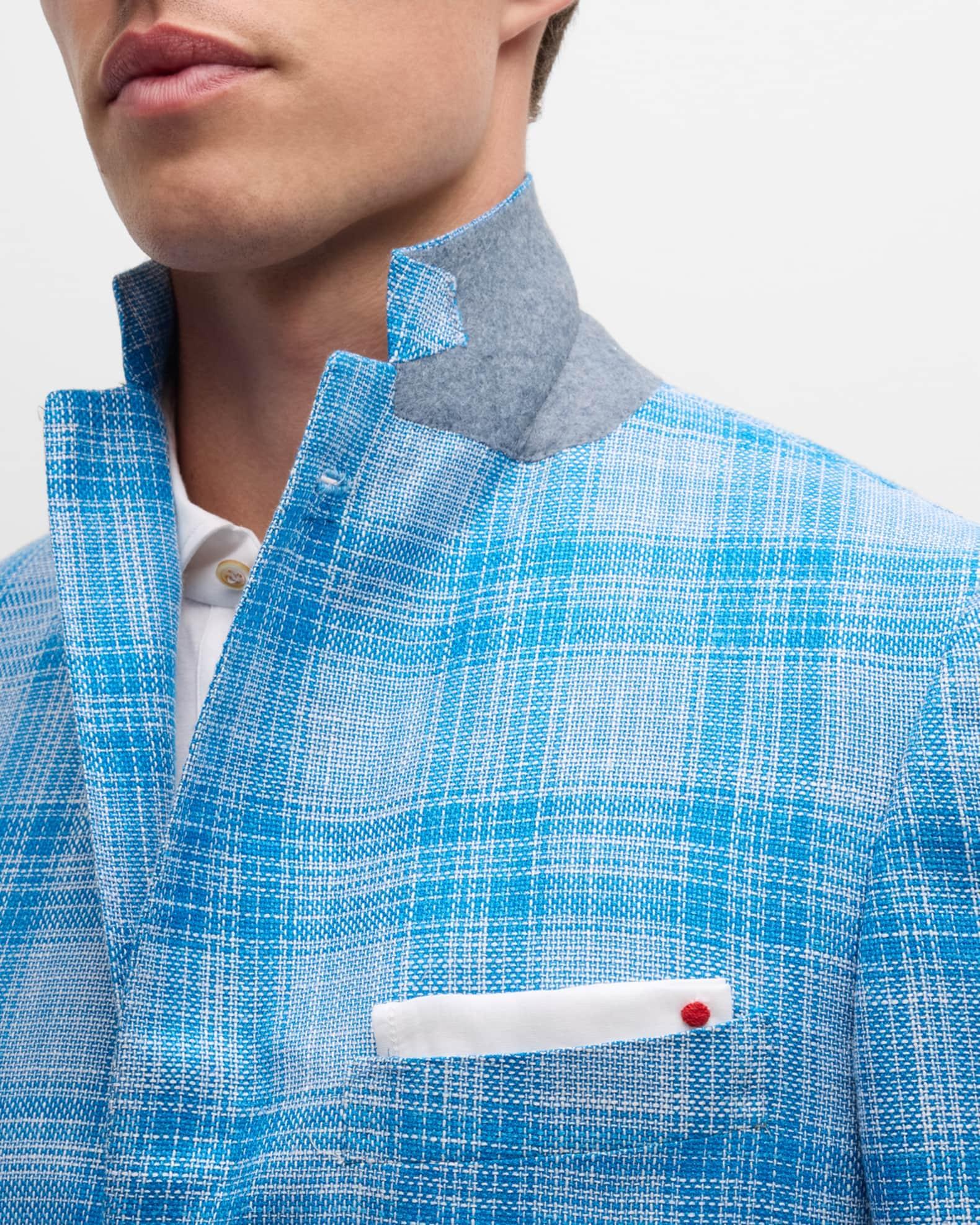 Men's Cashmere-Linen Plaid Sport Coat Product Image