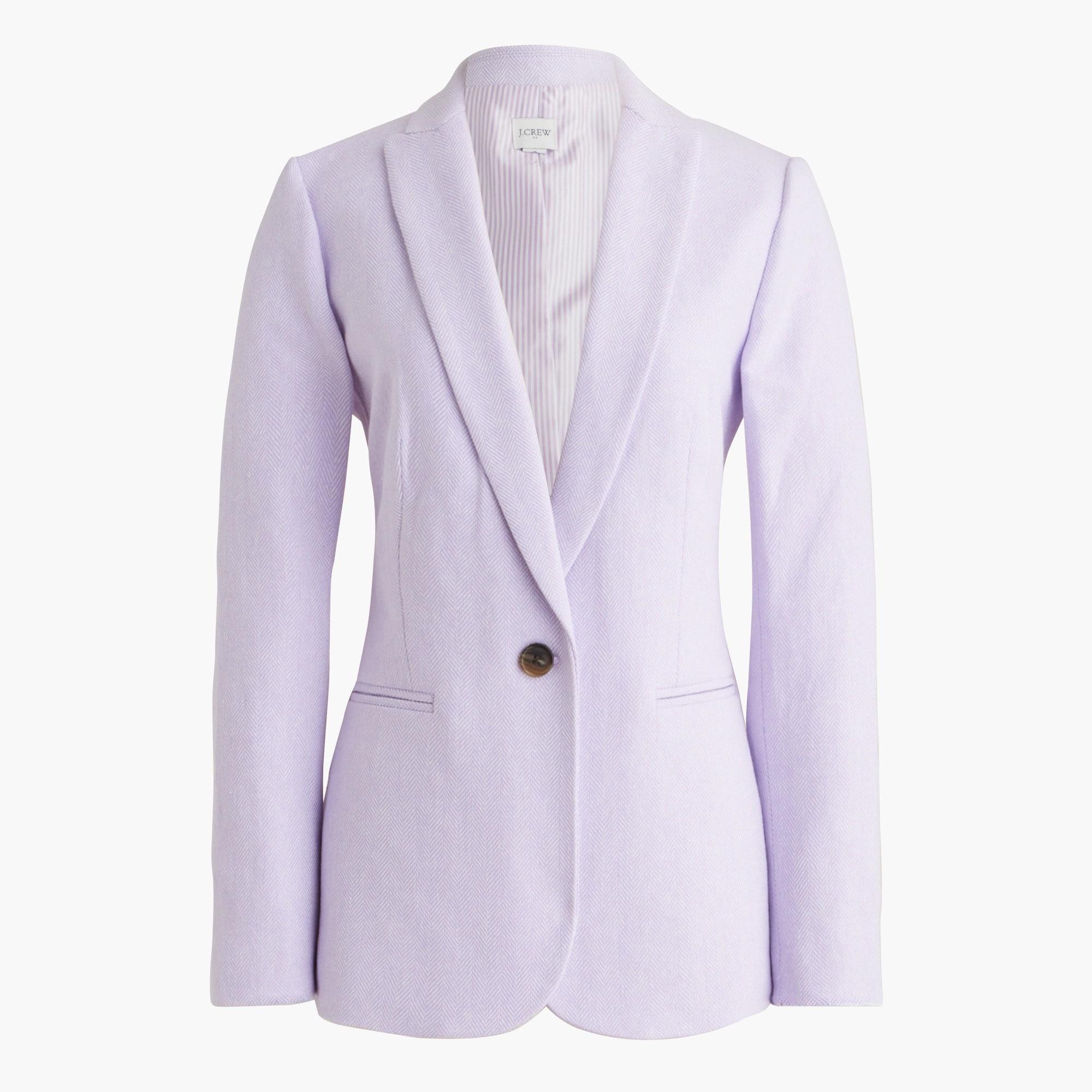 Herringbone one-button blazer Product Image