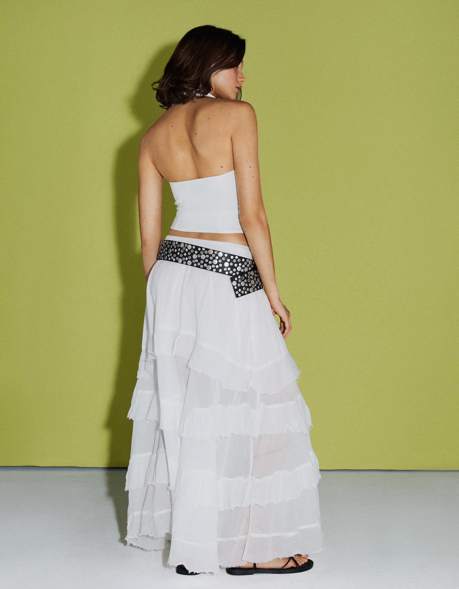 Maxi skirt with ruffles Product Image