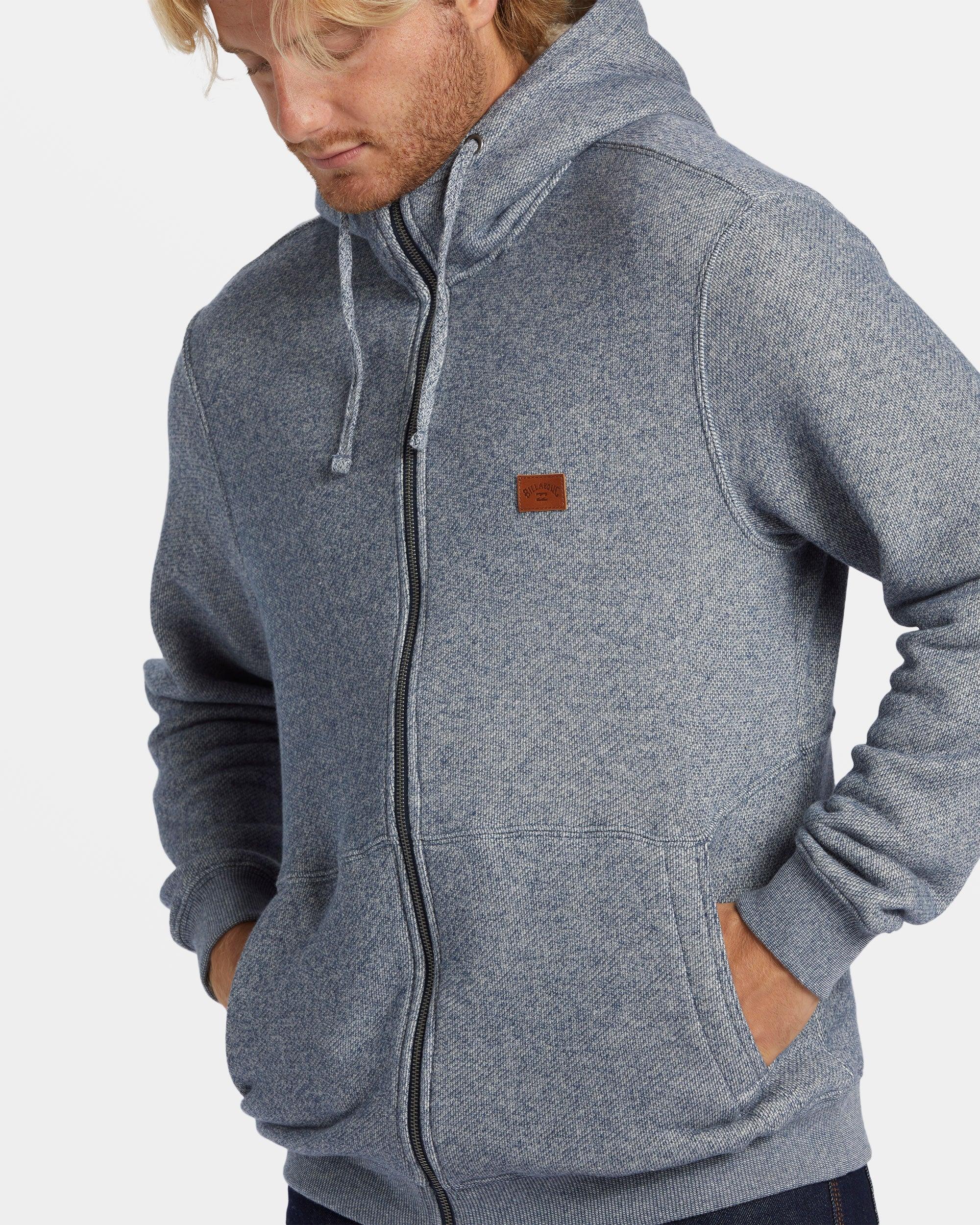 Hudson Zip Hoodie - Dusty Navy Heather Male Product Image