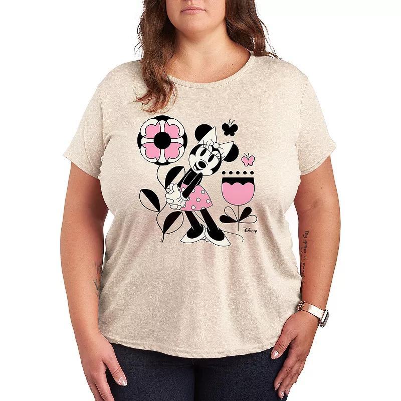 Disney's Minnie Mouse Plus Flower Butterfly Graphic Tee, Women's,  Product Image