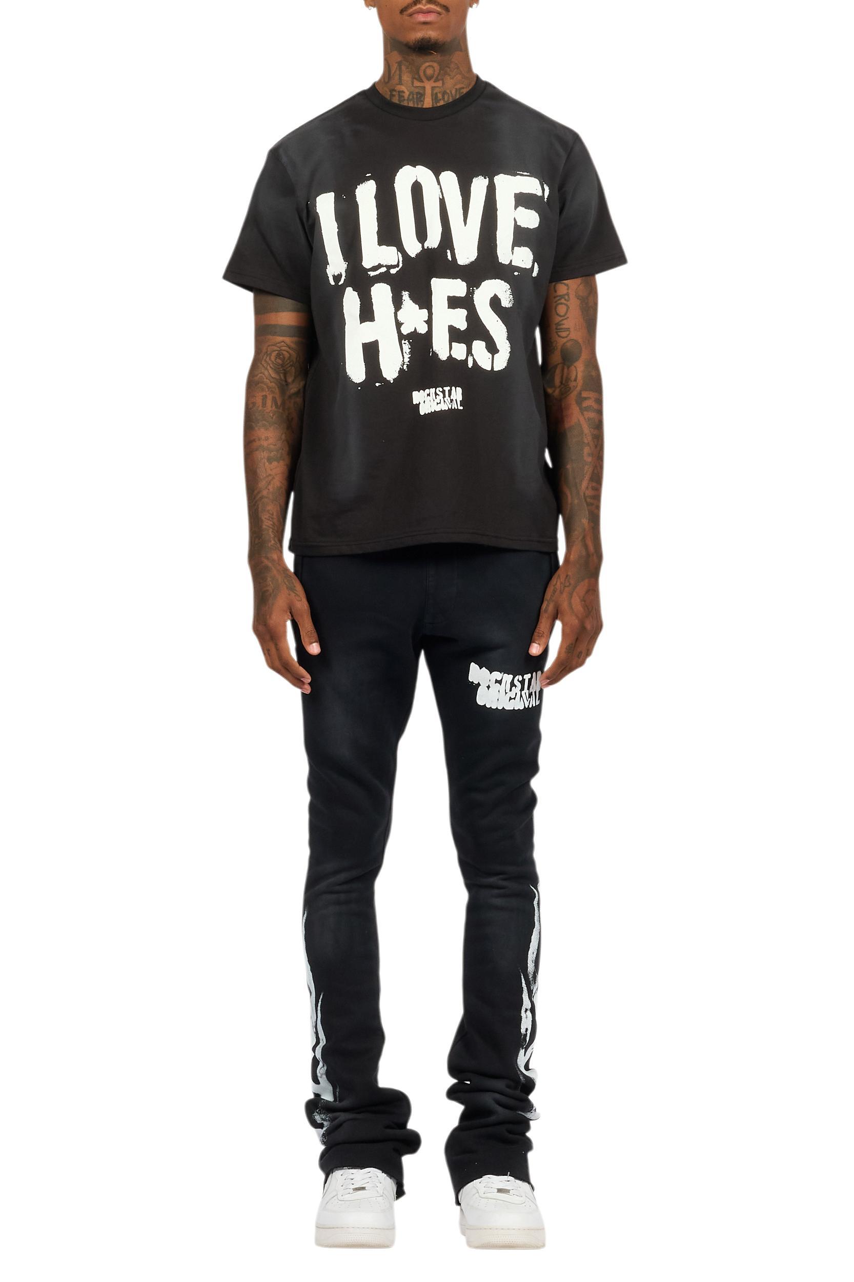 Banyan Black T-Shirt/Stacked Flare Track Set Male Product Image