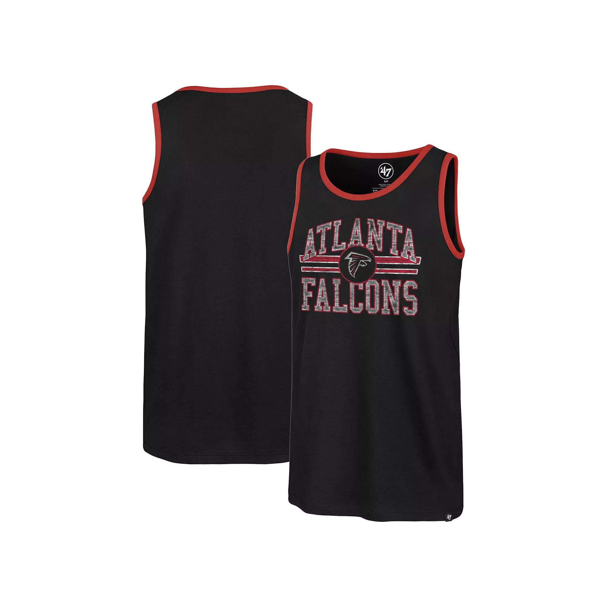Men's '47  Black Atlanta Falcons Winger Franklin Tank Top, Size: Large Product Image
