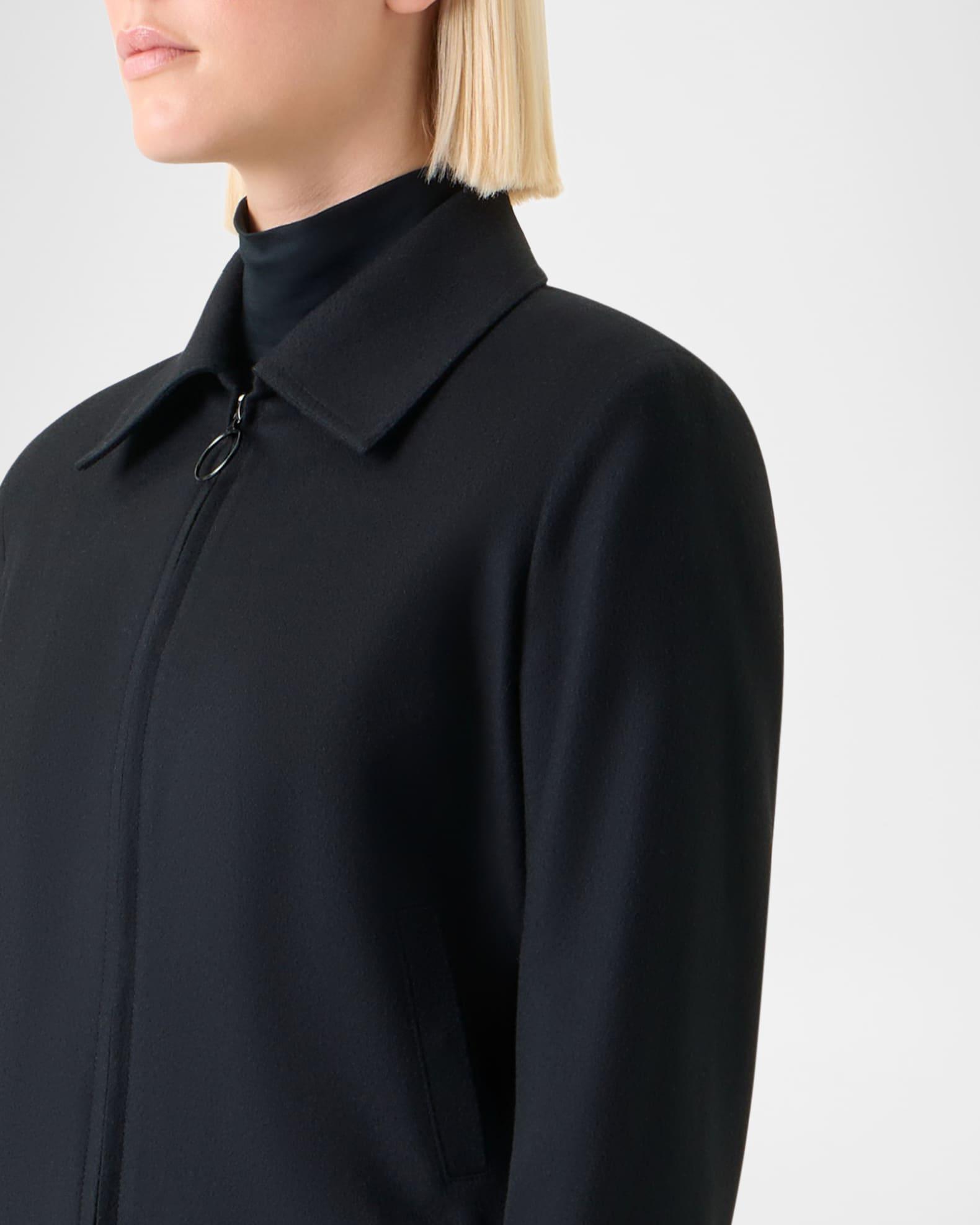 Cashmere-Wool Crop Bomber Jacket Product Image