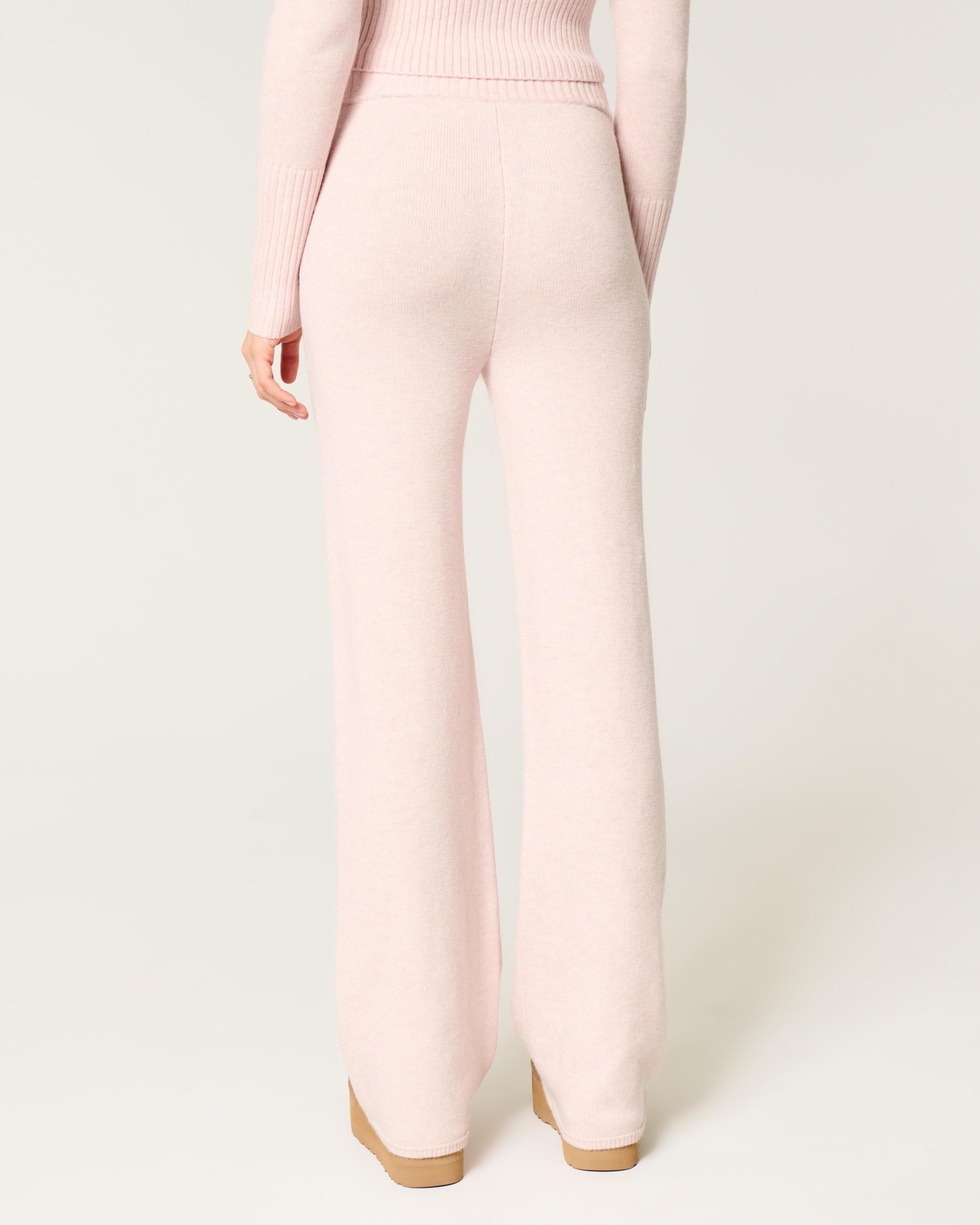 Gilly Hicks Sweater-Knit Straight Pants Product Image