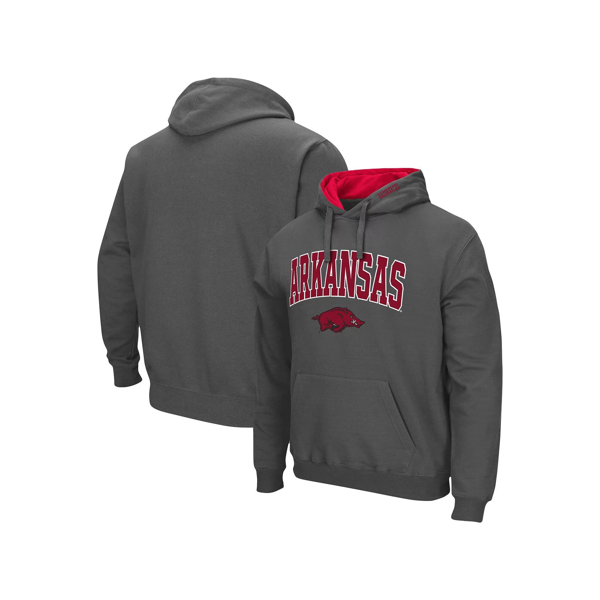 Men's Colosseum Black Virginia Tech Hokies Arch & Logo 3.0 Pullover Hoodie,  Product Image