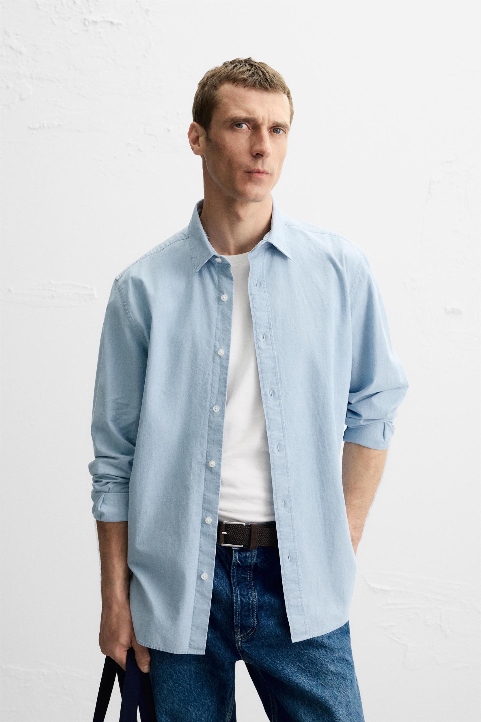 CHAMBRAY TEXTURED SHIRT Product Image