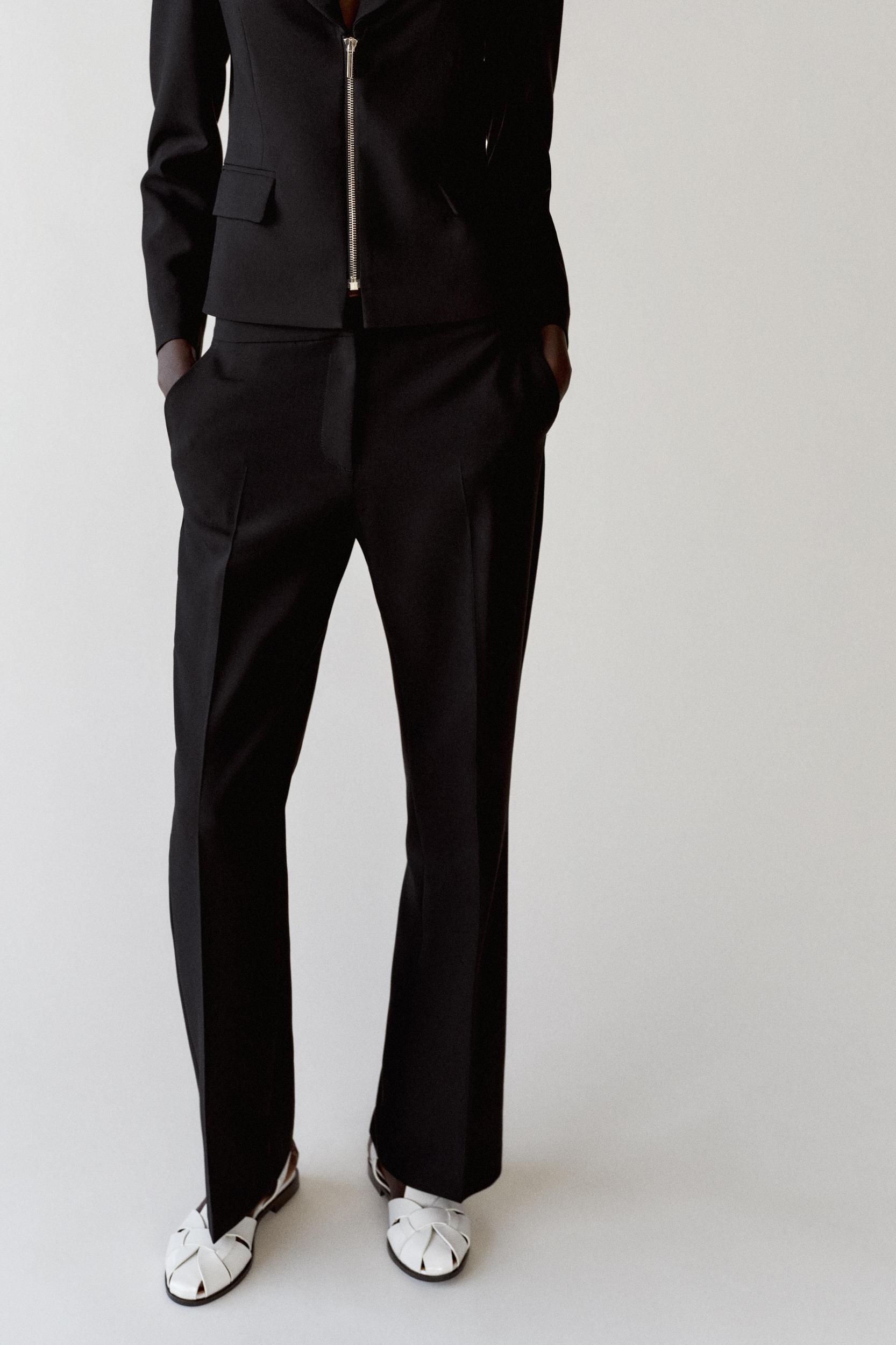 HIGH-WAISTED BOOTCUT PANTS Product Image