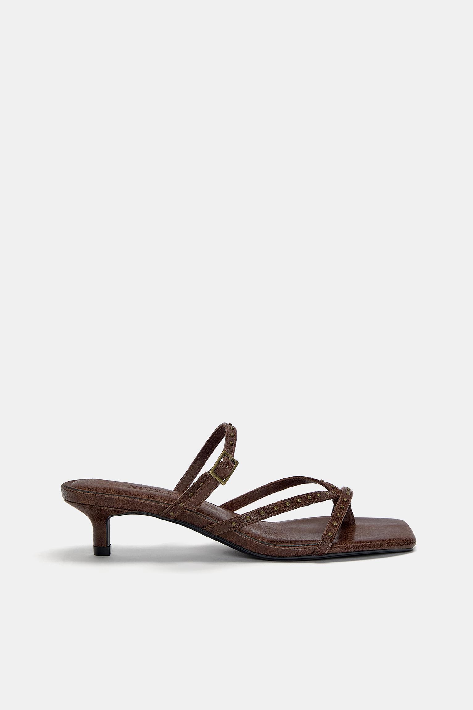 Studded heeled sandals Product Image