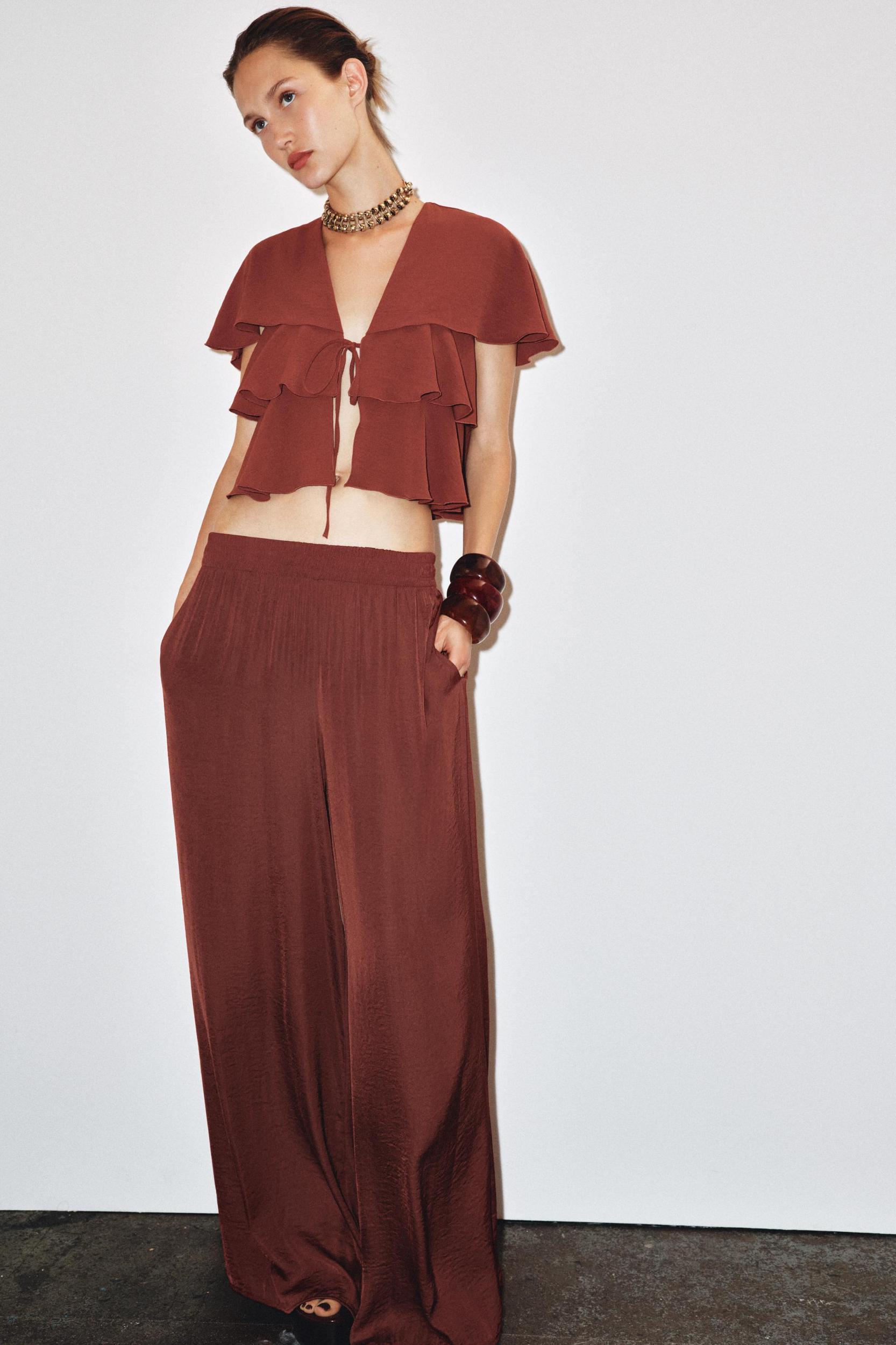 FLOWY WIDE LEG PANTS Product Image