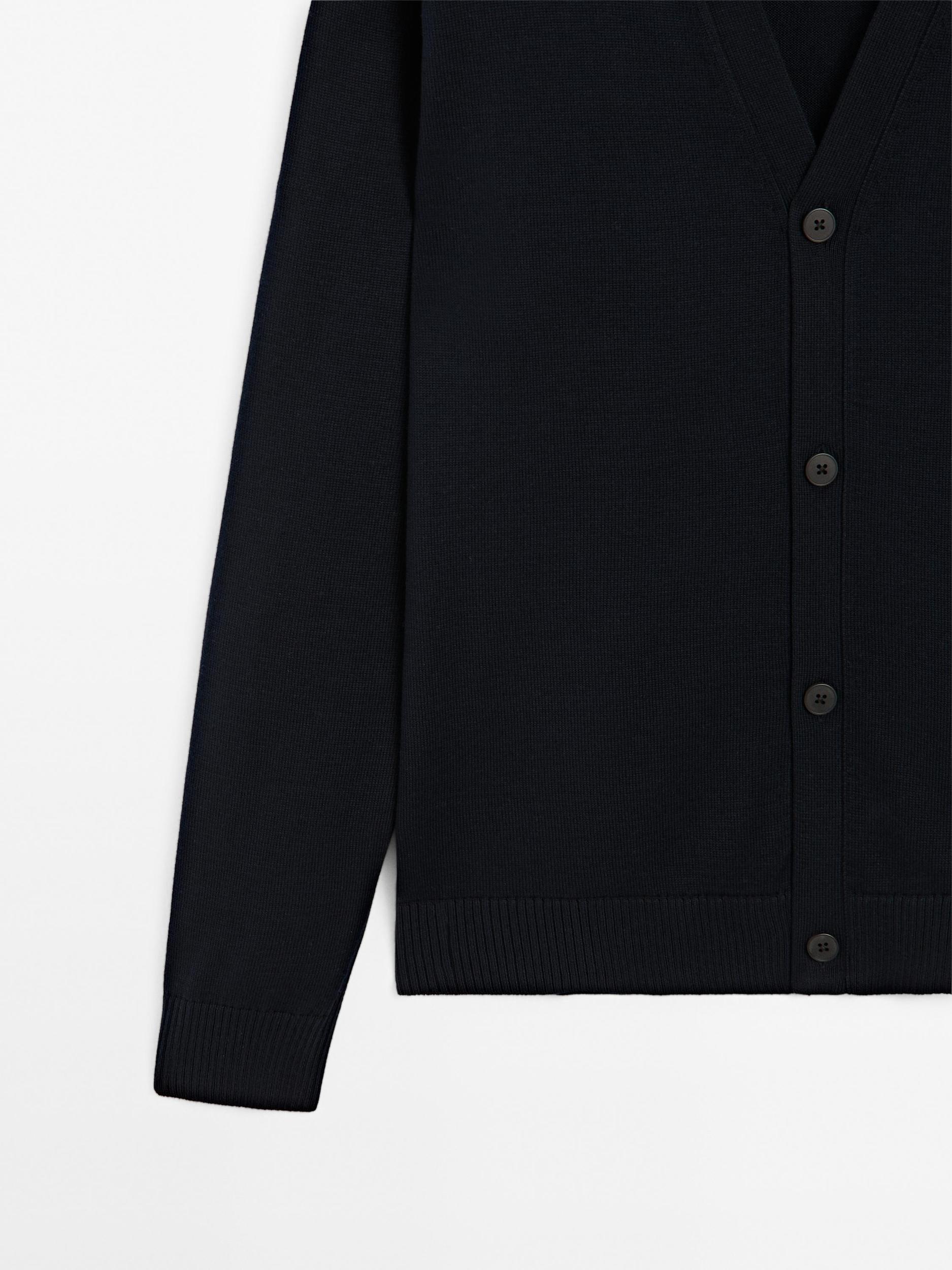 100% cotton knit cardigan Product Image