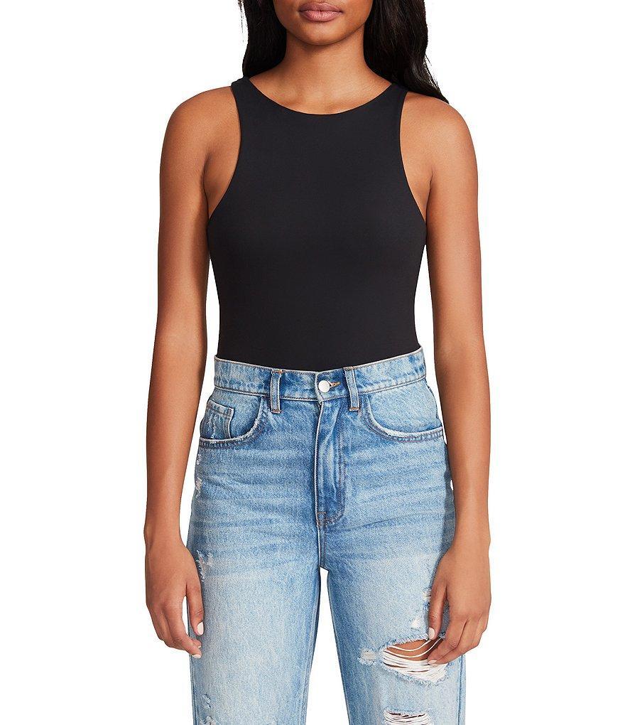 Steve Madden Nico Knit Crew Neck Sleeveless Bodysuit Product Image