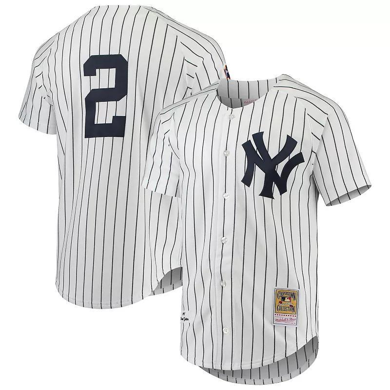 Men's Mitchell & Ness Derek Jeter White New York Yankees 1997 Cooperstown Collection Authentic Jersey, Size: 64 Product Image