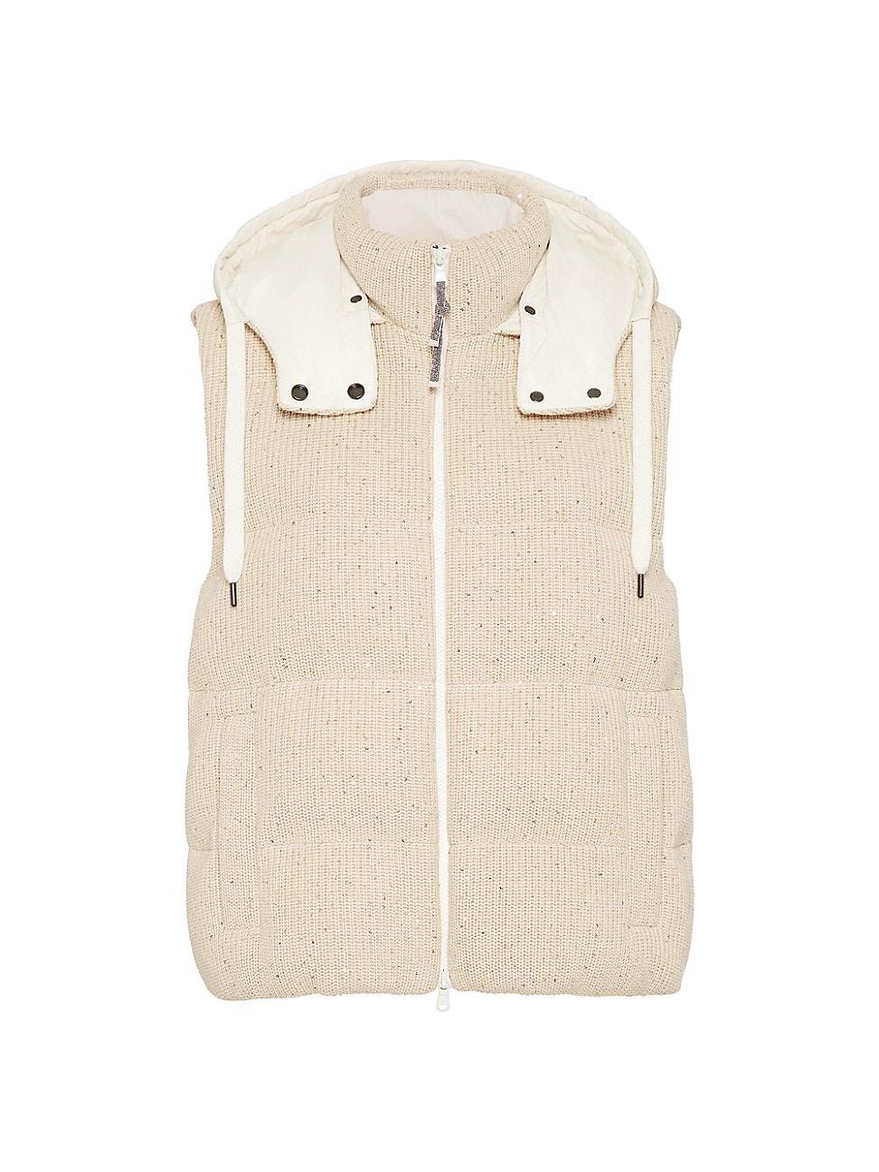 Womens Dazzling Cotton English Rib Knit Down Vest Product Image