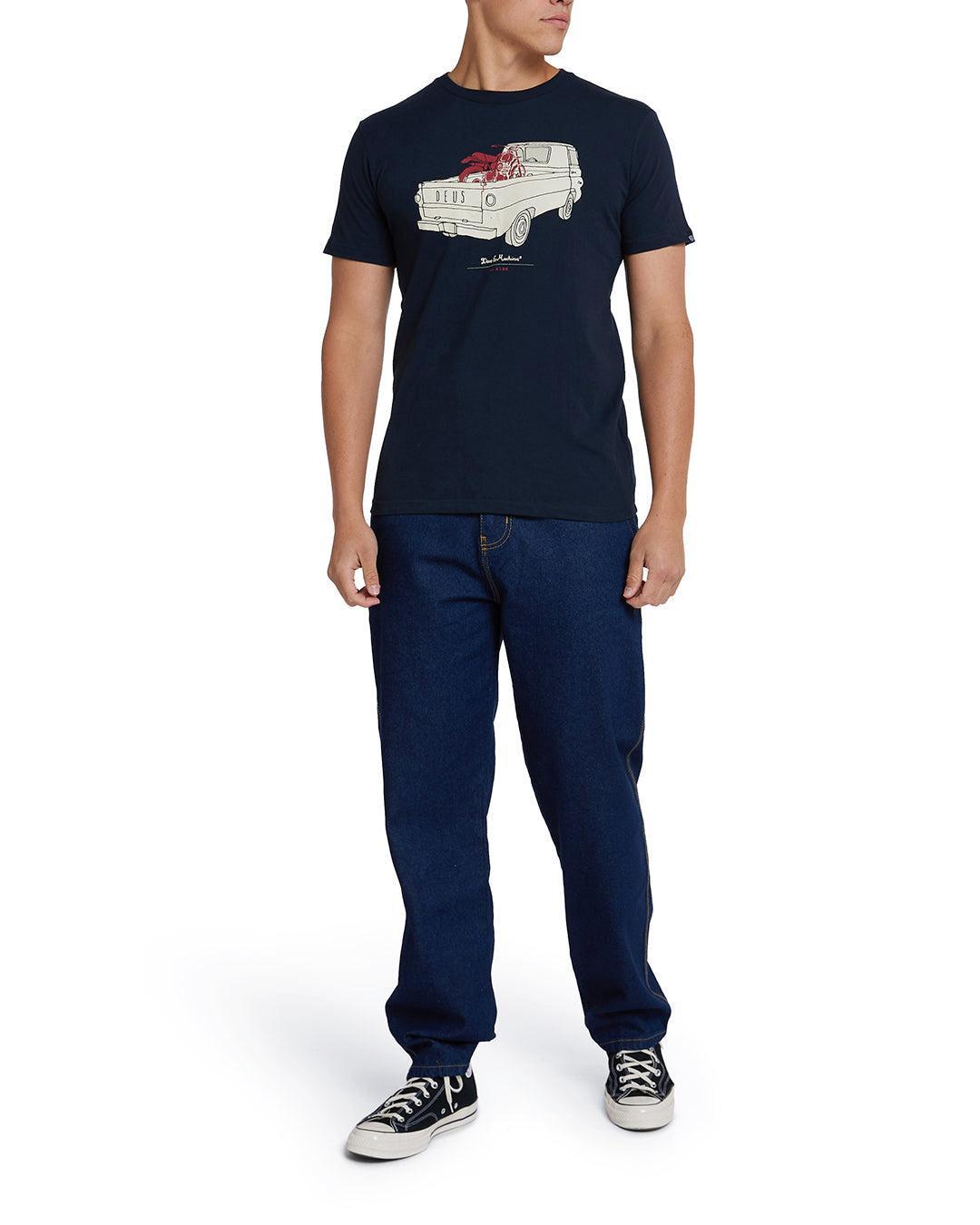 The A100 Tee - Navy Product Image