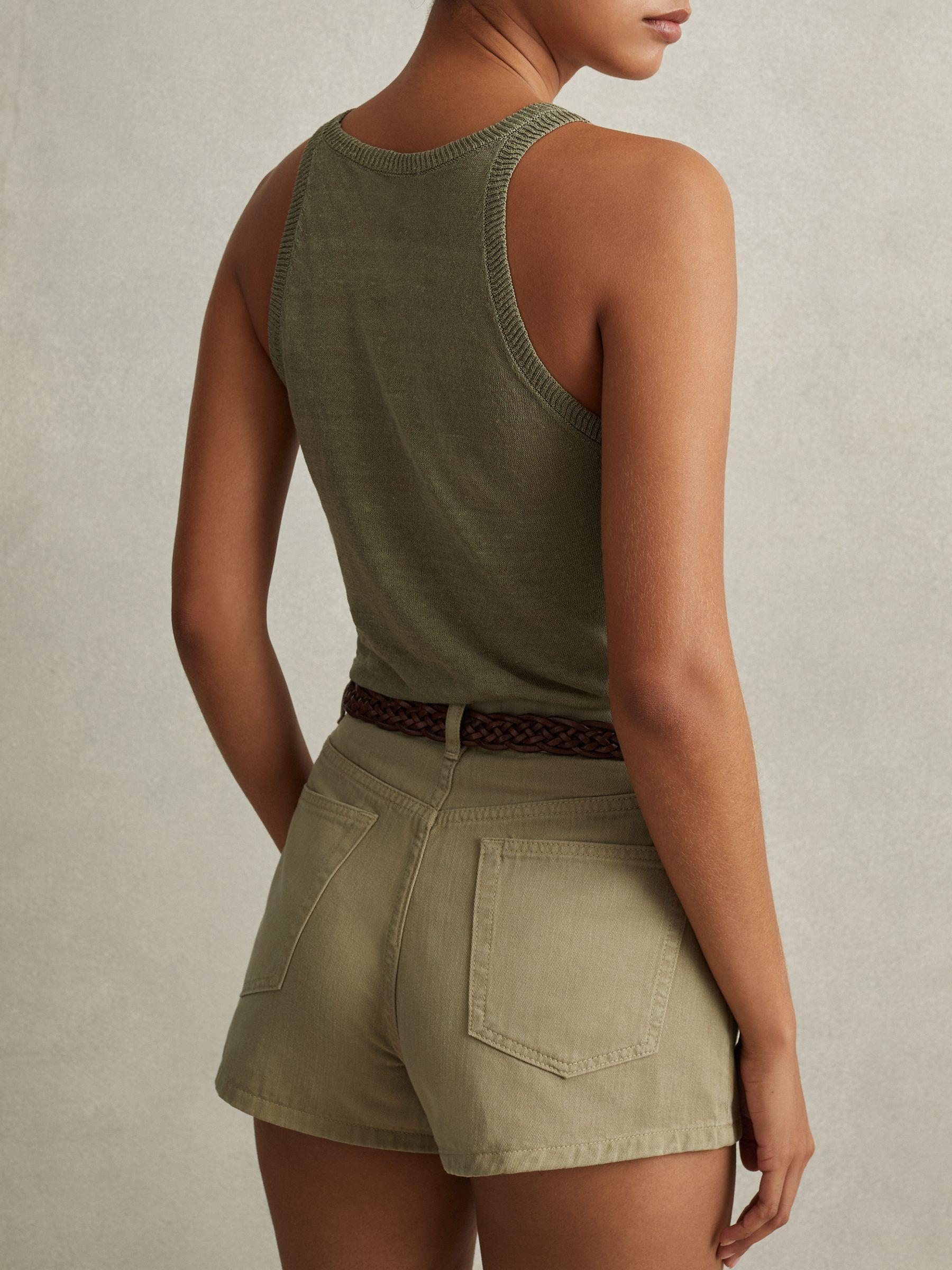 Garment Dyed Shorts in Khaki Product Image