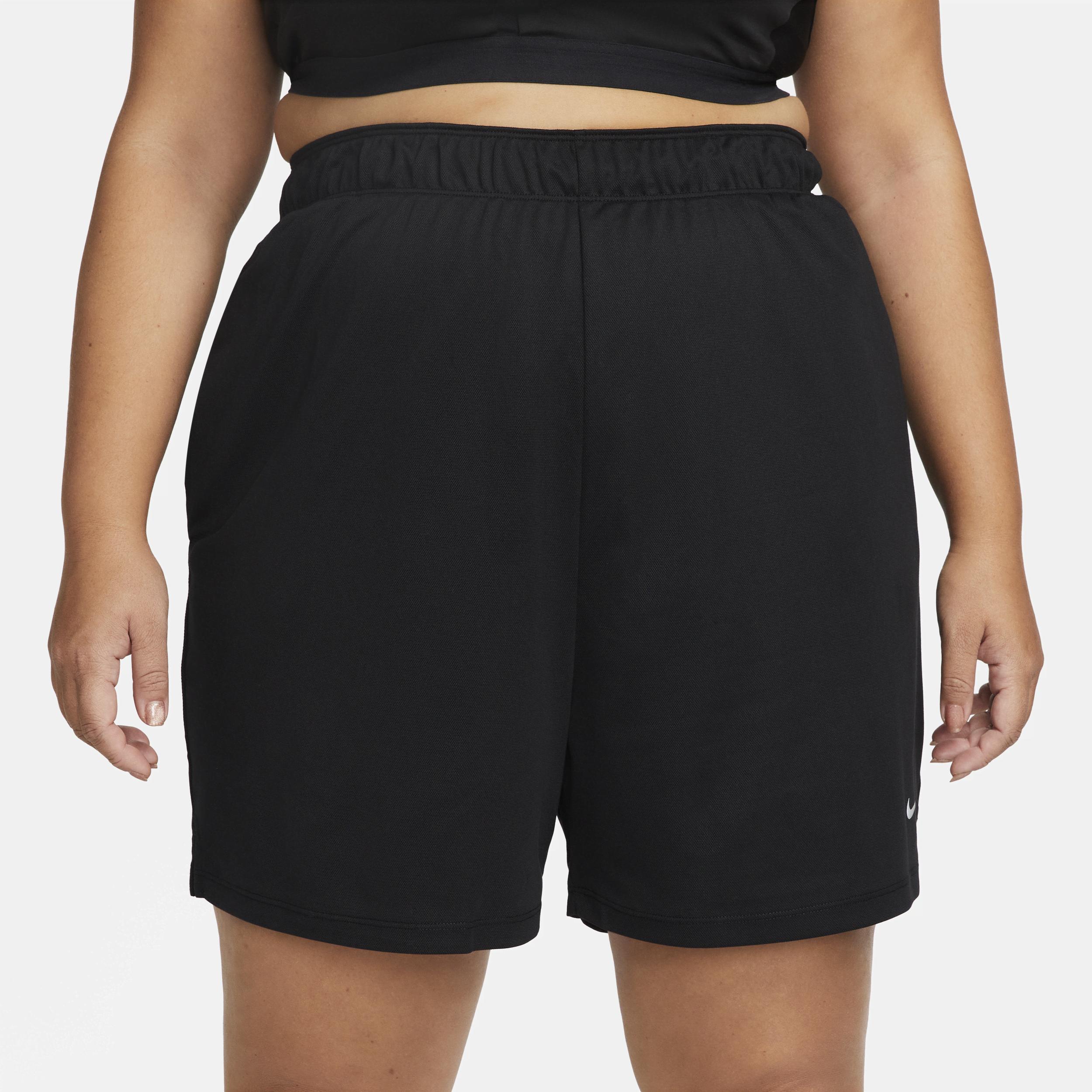 Nike Womens Dri-FIT Attack Mid-Rise 5 Unlined Shorts (Plus Size) | FB3165-010 Product Image