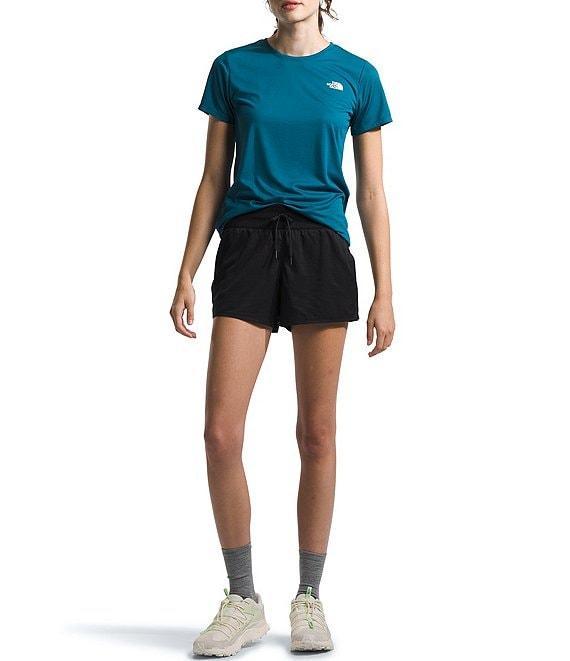 The North Face Aphrodite Herringbone Stretch Woven Wide Elastic Drawstring Waist Pocketed Shorts Product Image