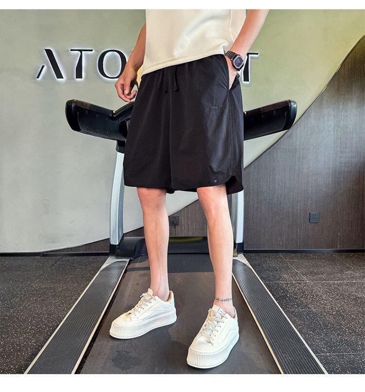 Drawstring Waist Plain Shorts Product Image