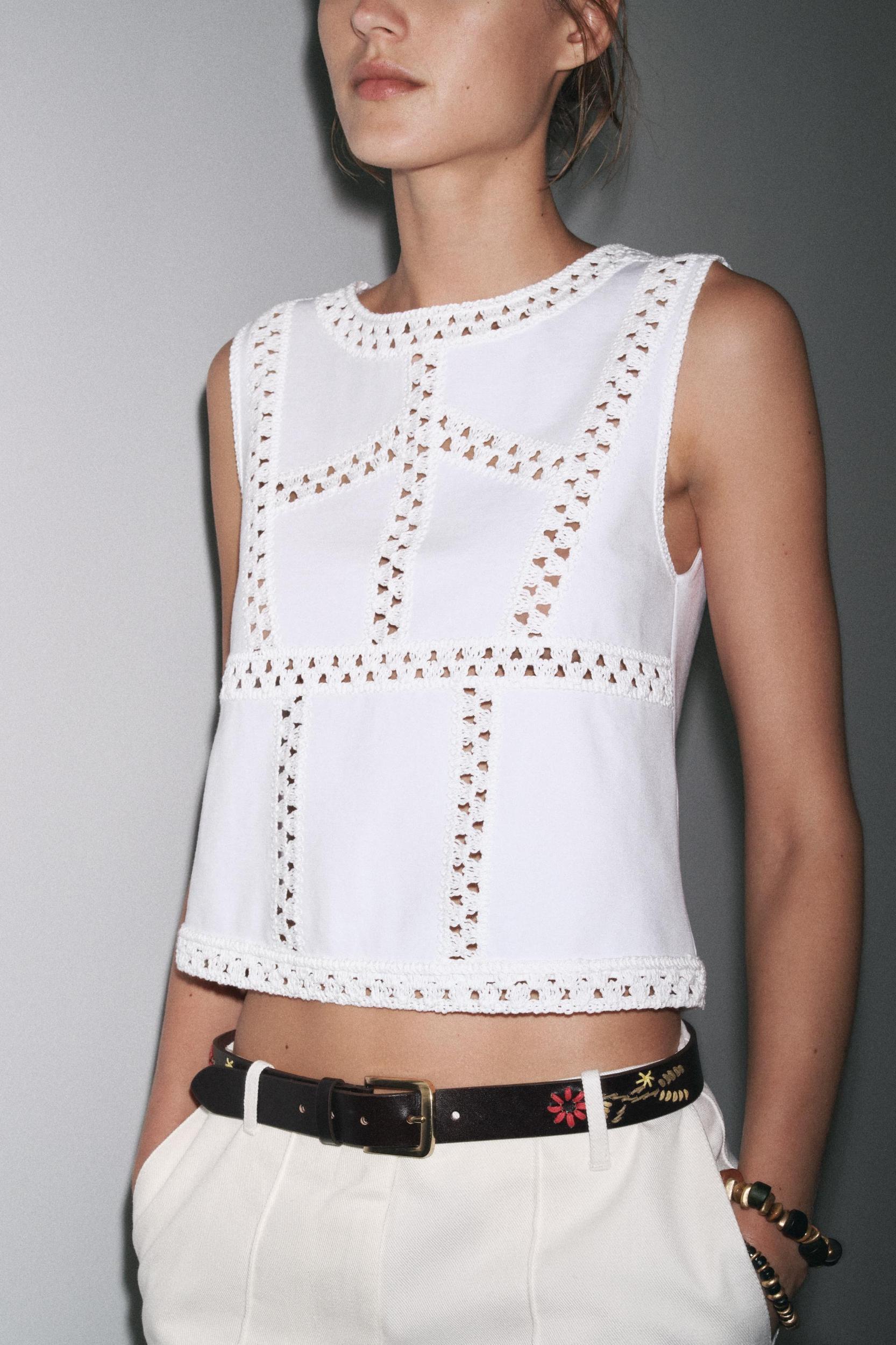 INTERLOCK CROCHET TOP Product Image