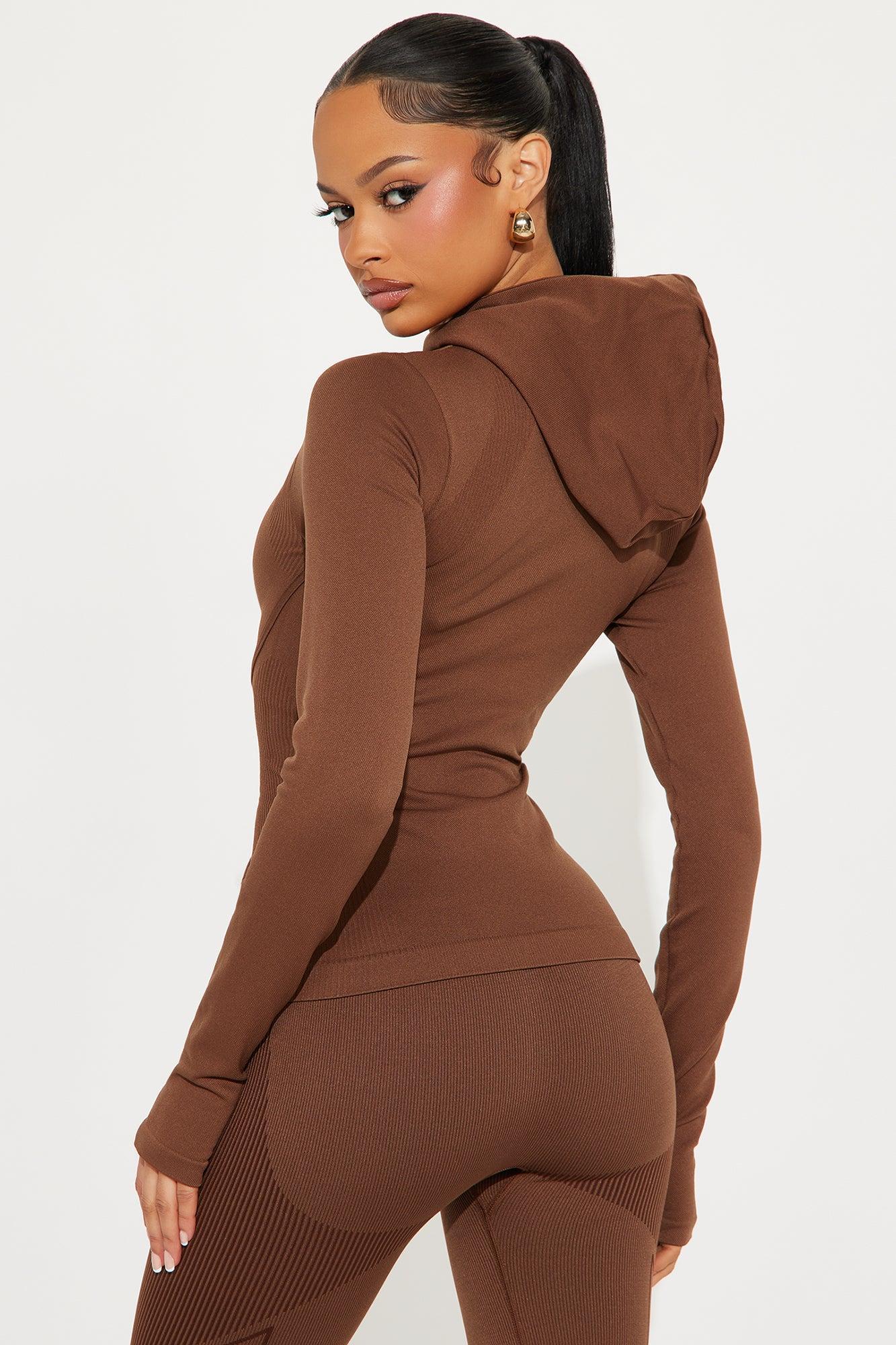 Your Next Move Seamless Active Jacket - Mocha Product Image