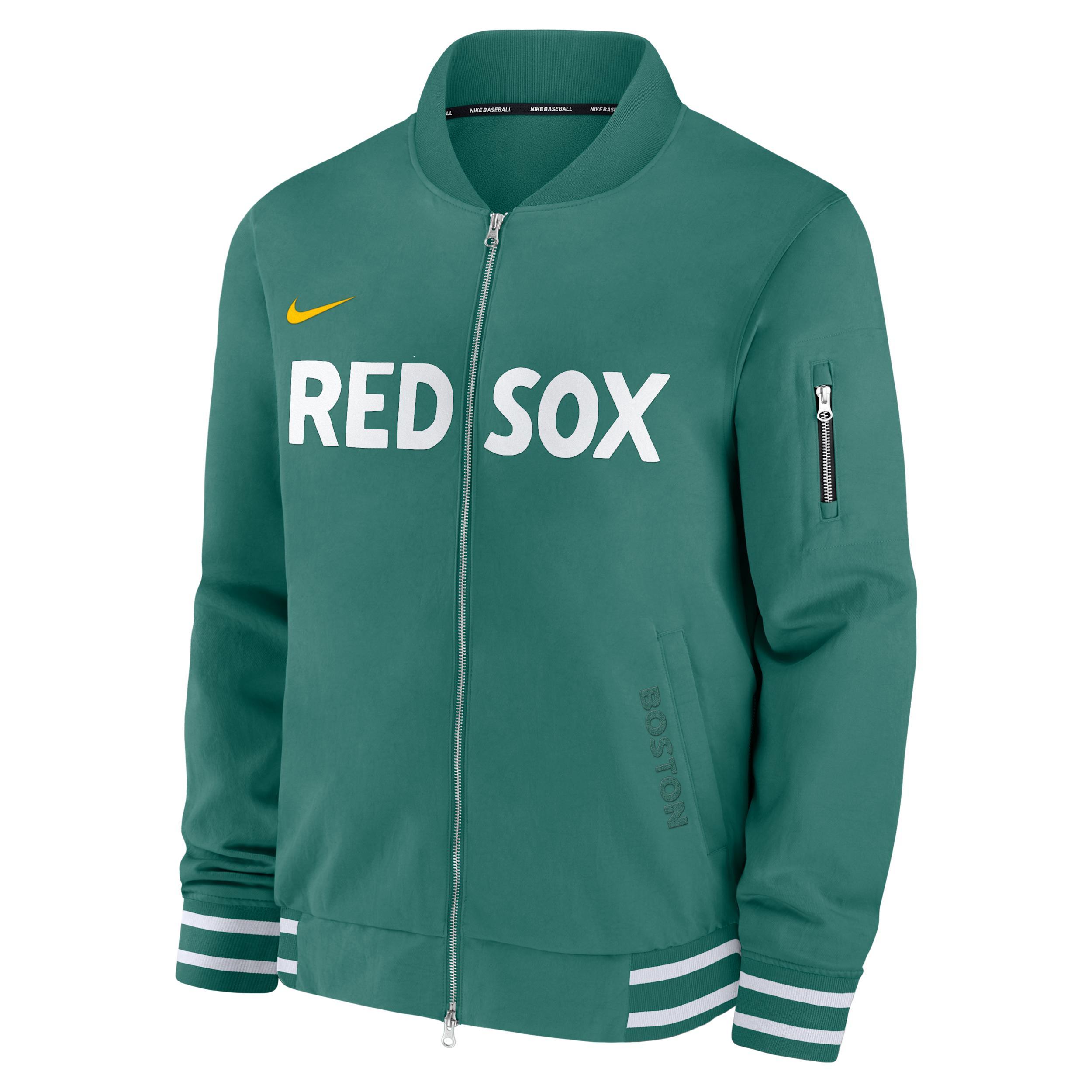 Boston Red Sox Authentic Collection City Connect Nike Men's MLB Full-Zip Bomber Jacket Product Image