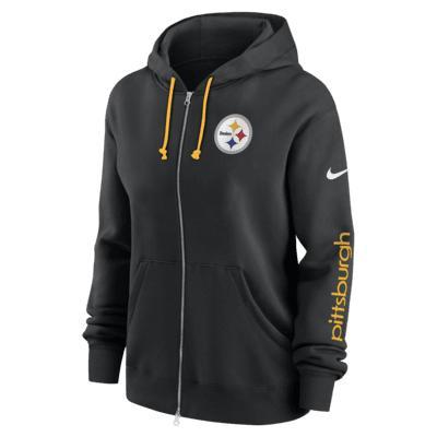 Women's Nike Black Pittsburgh Steelers Phoenix Hoodie Full-Zip Sweatshirt, Size: Large Product Image