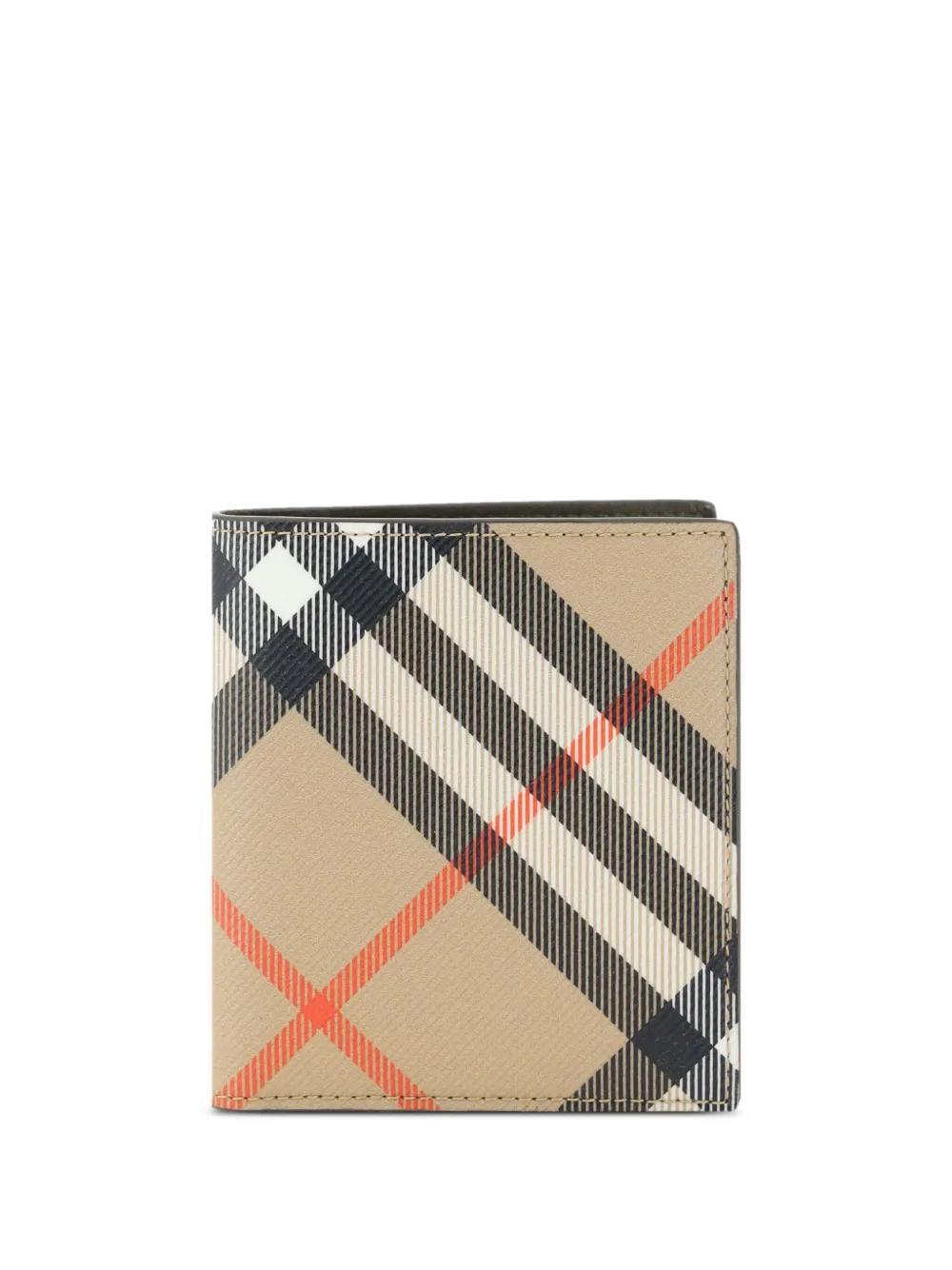 BURBERRY Checked Wallet In Neutrals Product Image