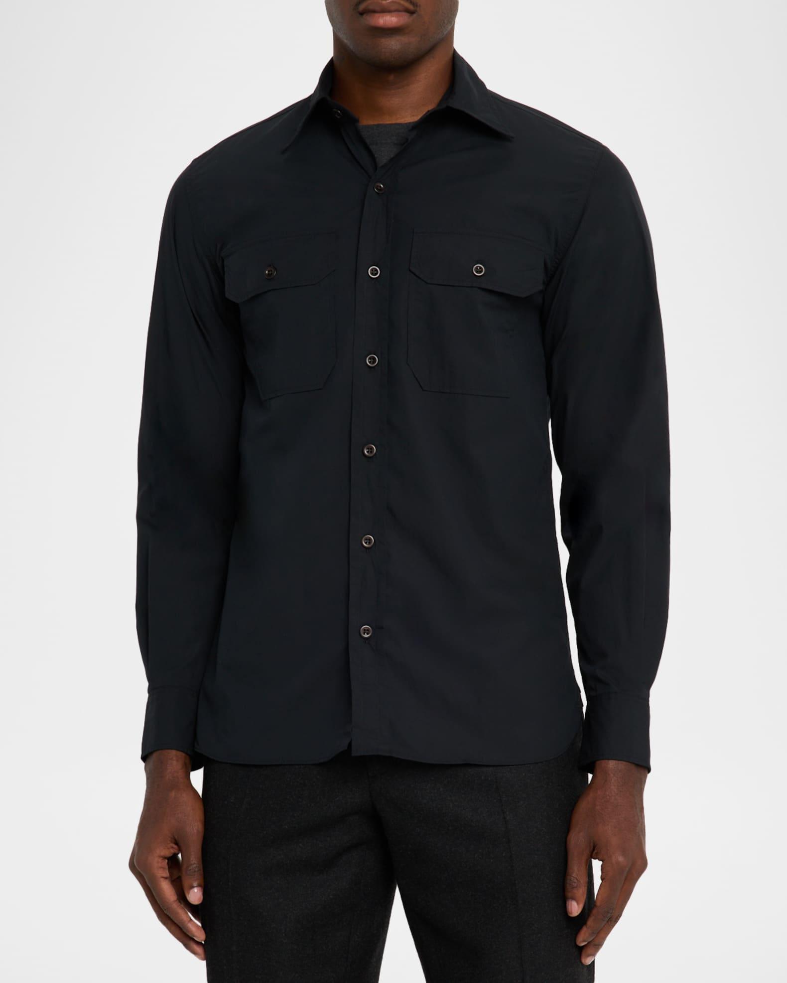 Men's Sueded Cotton Poplin Button-Down Shirt Product Image