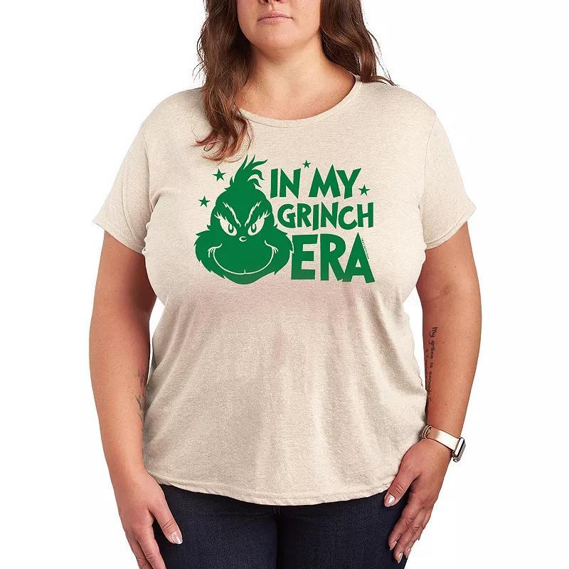 Plus Size Dr. Seuss In My Grinch Era Graphic Tee, Women's, Size: 1XL, Beige Product Image