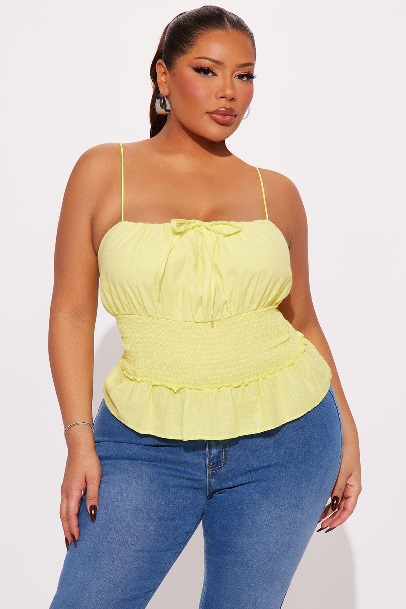 Effortlessly Cute Top - Yellow Product Image