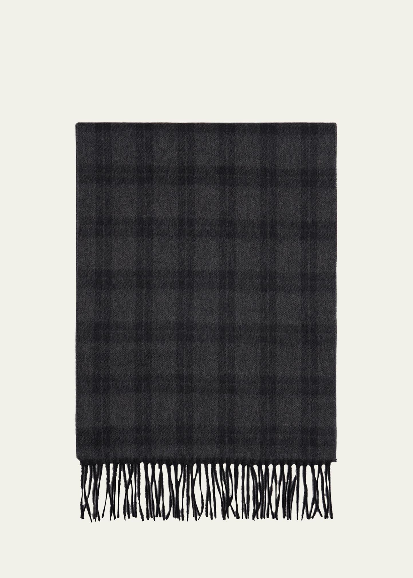 Mens Cashmere Check Scarf Product Image