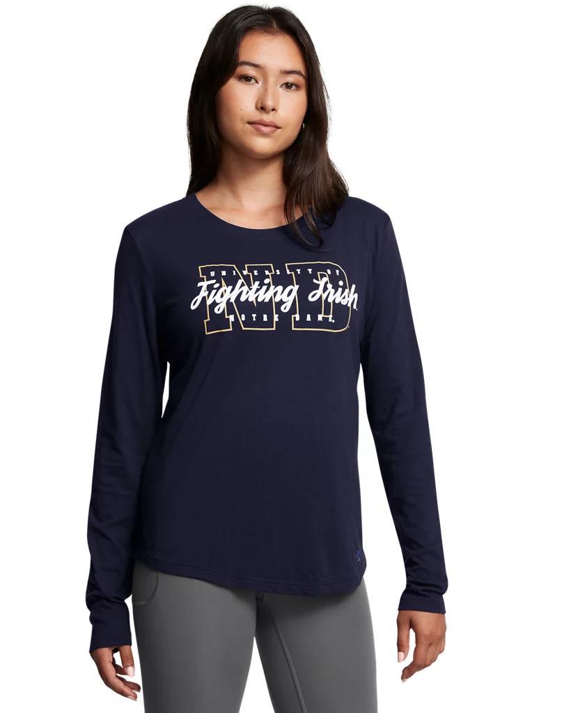 Women's UA Performance Cotton Collegiate Long Sleeve Product Image