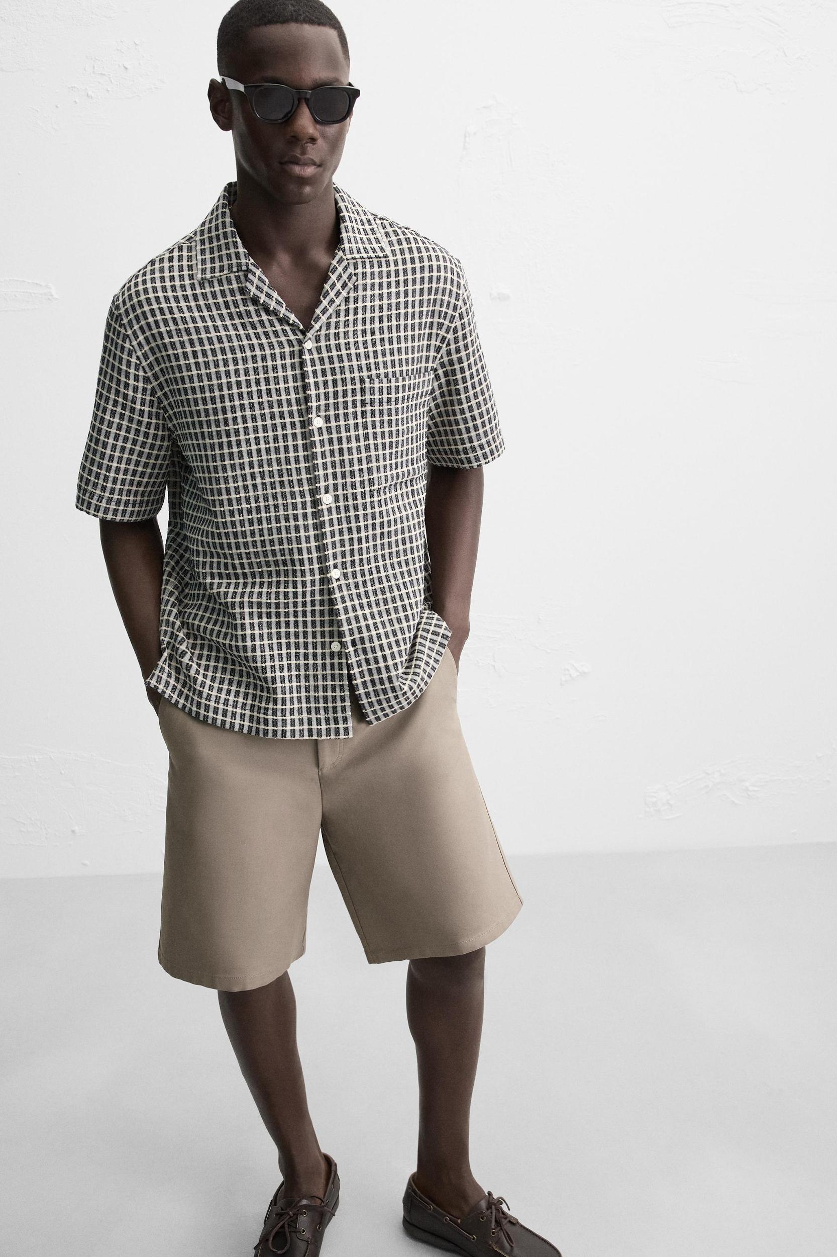 RELAXED FIT PLAID SHIRT Product Image