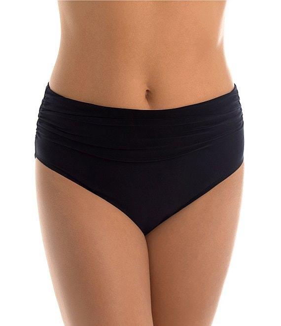 Magicsuit Solid Jersey Brief Shirred Swim Bottom Product Image