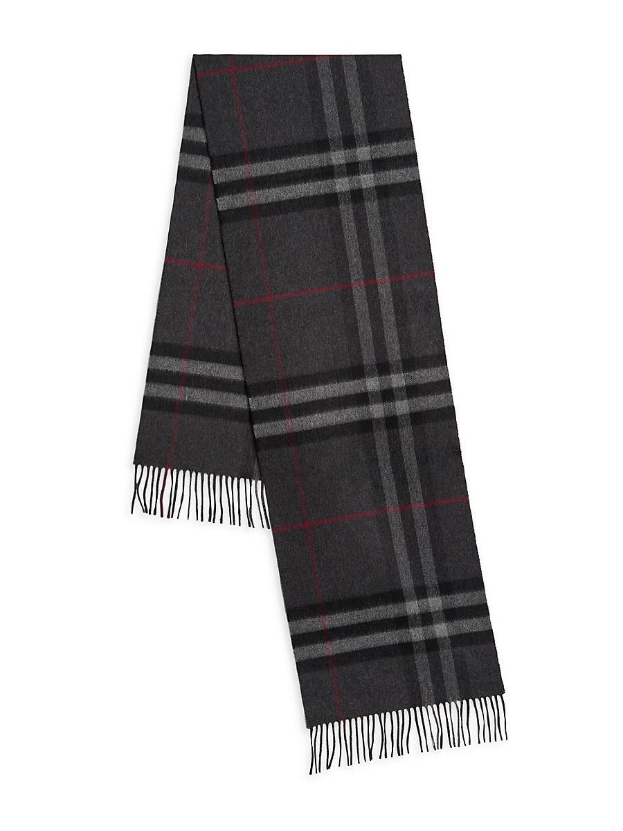 Mens Giant Check Cashmere Scarf Product Image