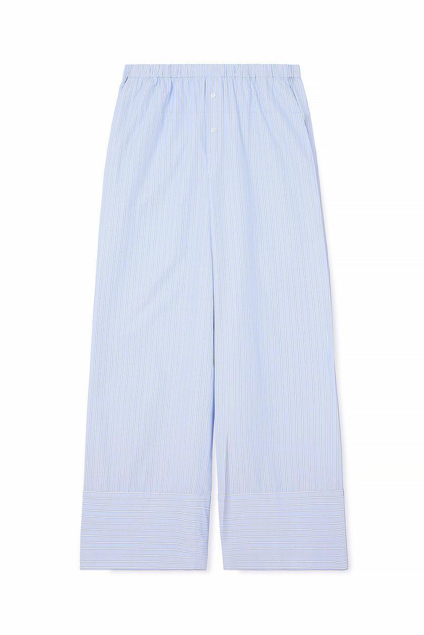 Elastic Waist Striped Trousers Product Image