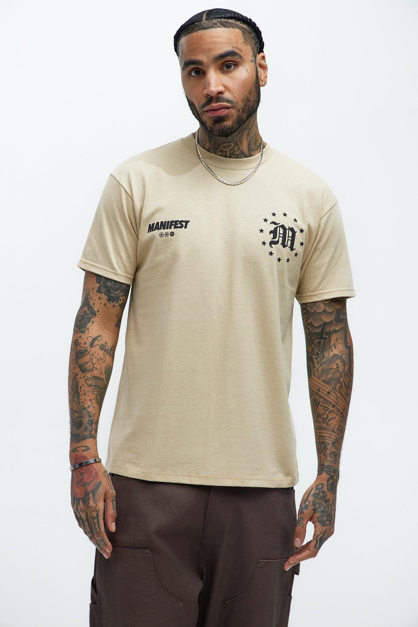 Manifest Your Thoughts Short Sleeve Tee - Taupe Product Image