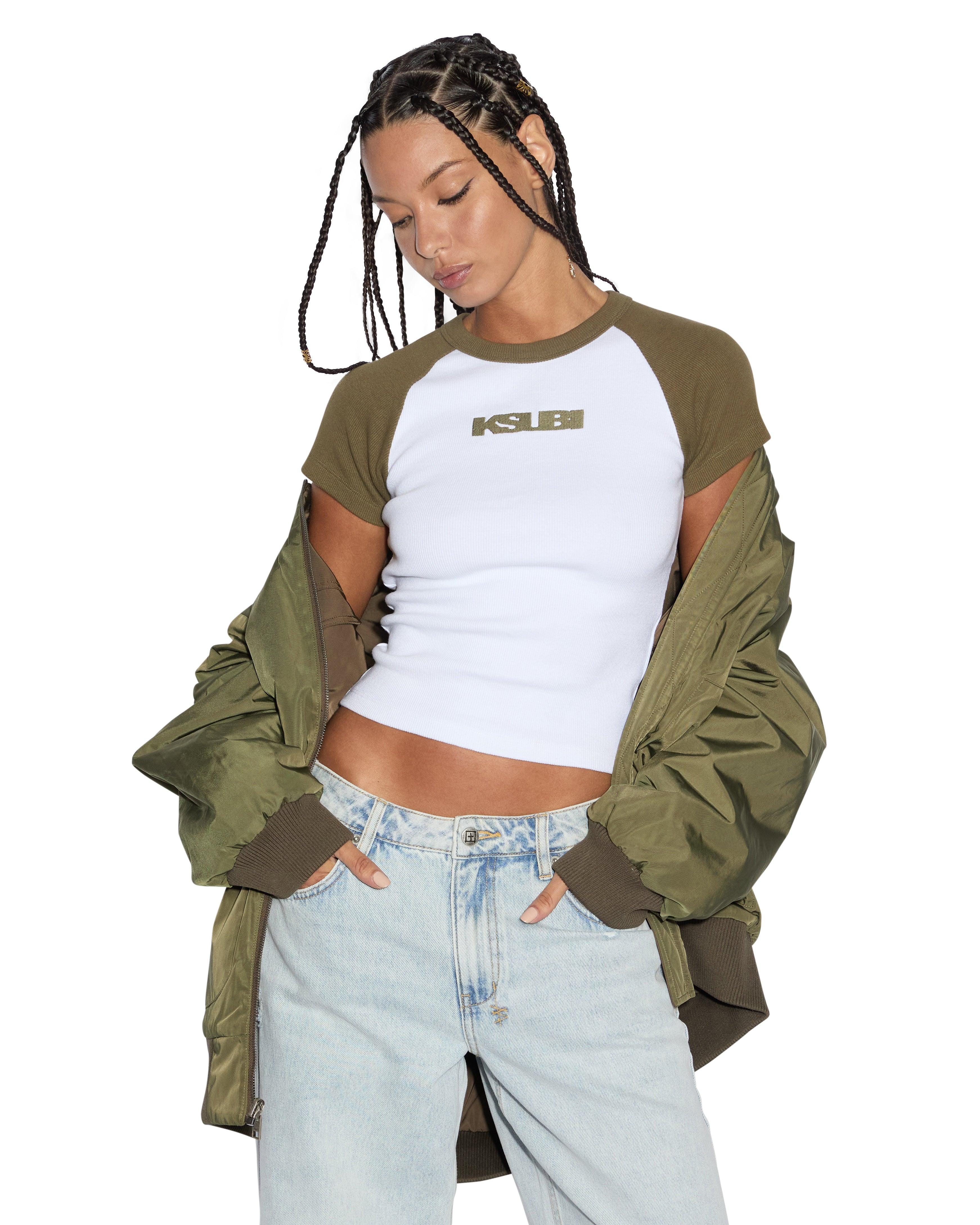 SCORE BOMBER KHAKI/CEDAR Female Product Image