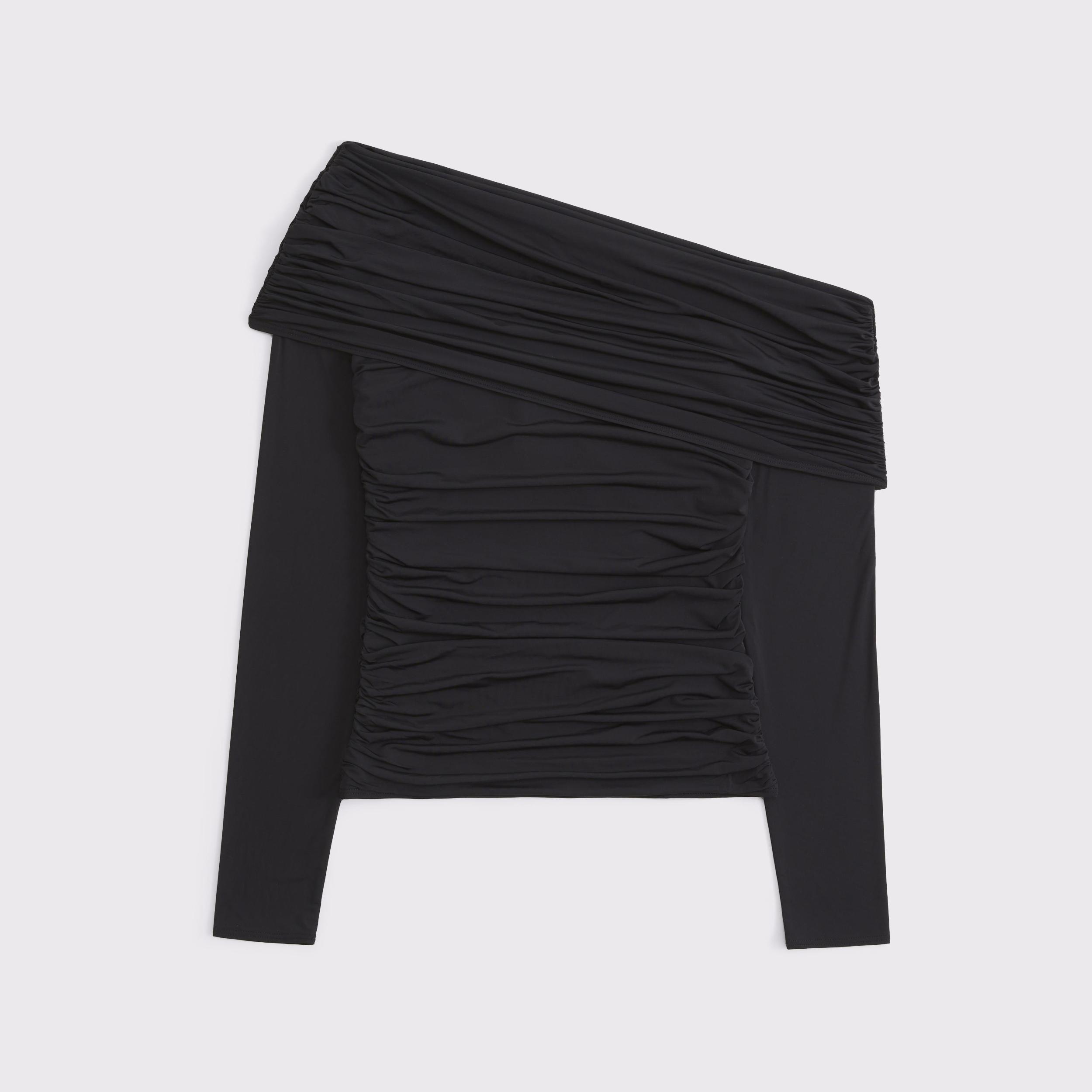 Asymmetrical Foldover Lace Top Product Image