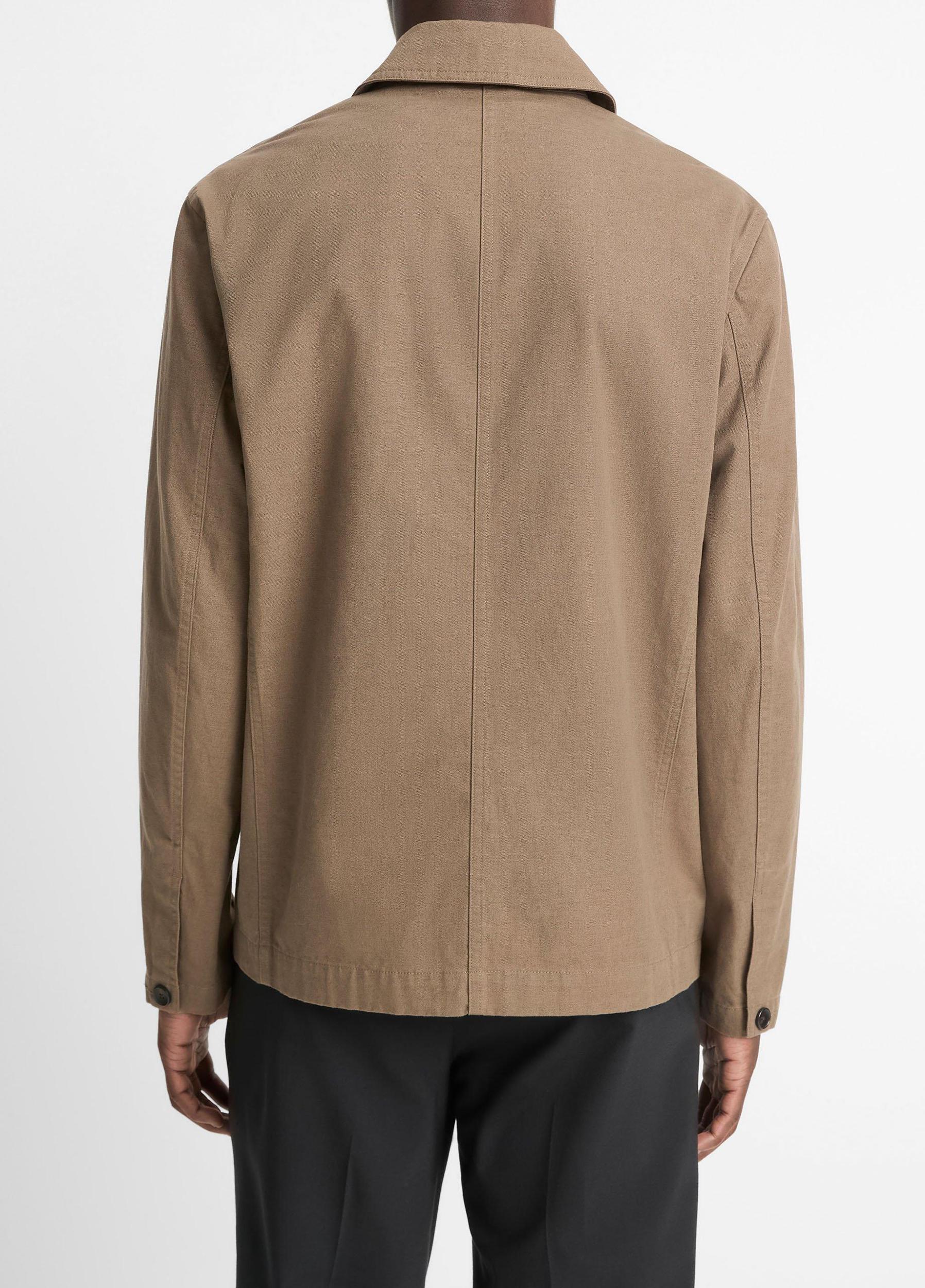 Cotton-Linen Utility Chore Jacket Product Image