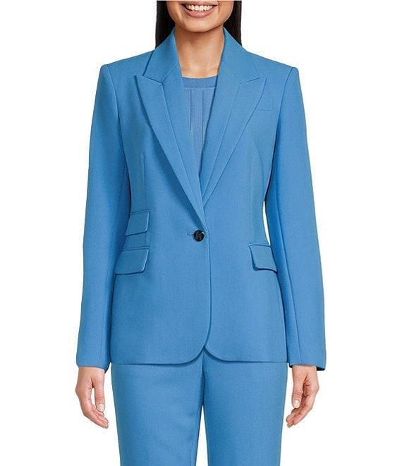 KARL LAGERFELD PARIS Coordinating Woven Peak Lapel Long Sleeve One-Button Jacket Product Image