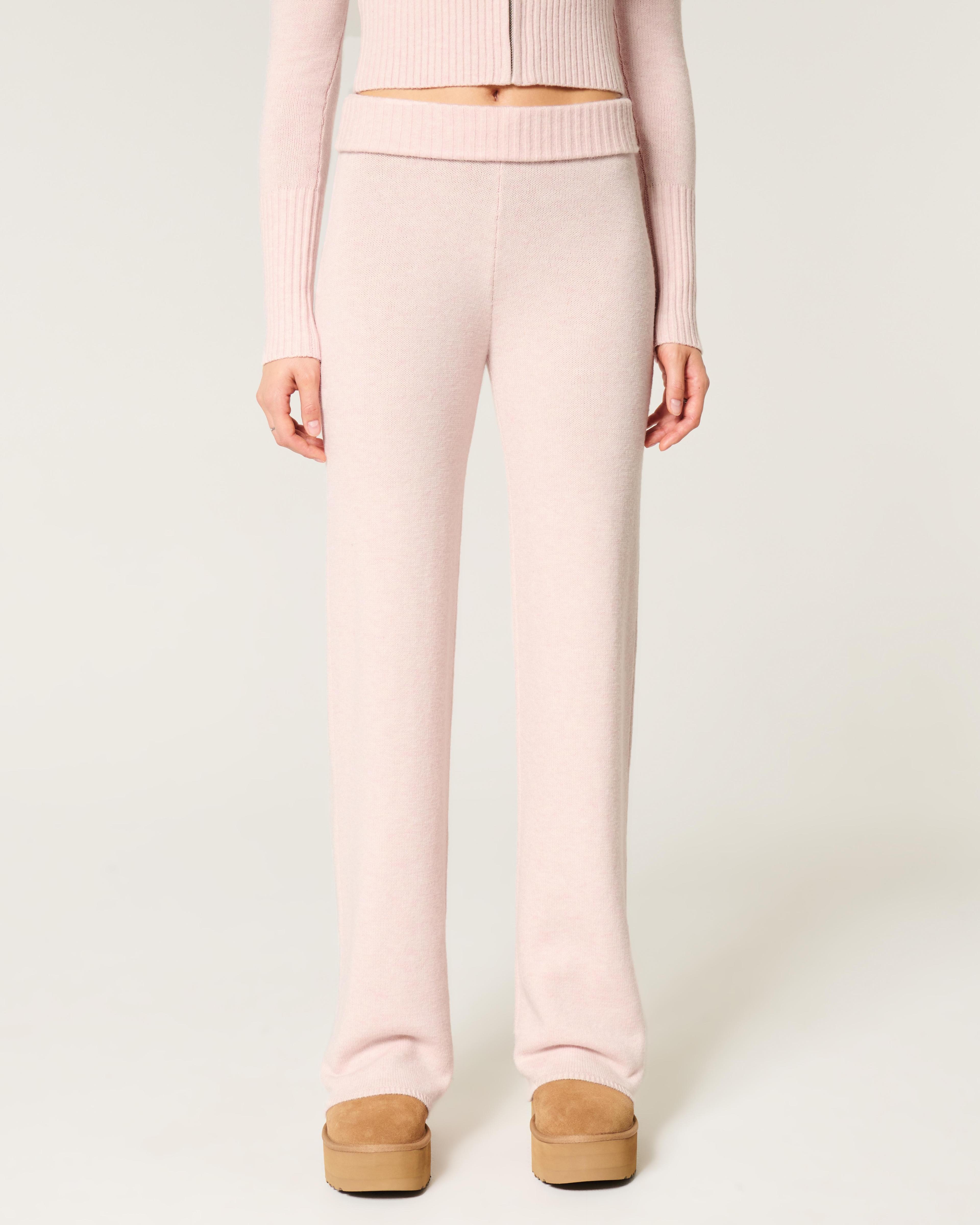 Gilly Hicks Sweater-Knit Straight Pants Product Image