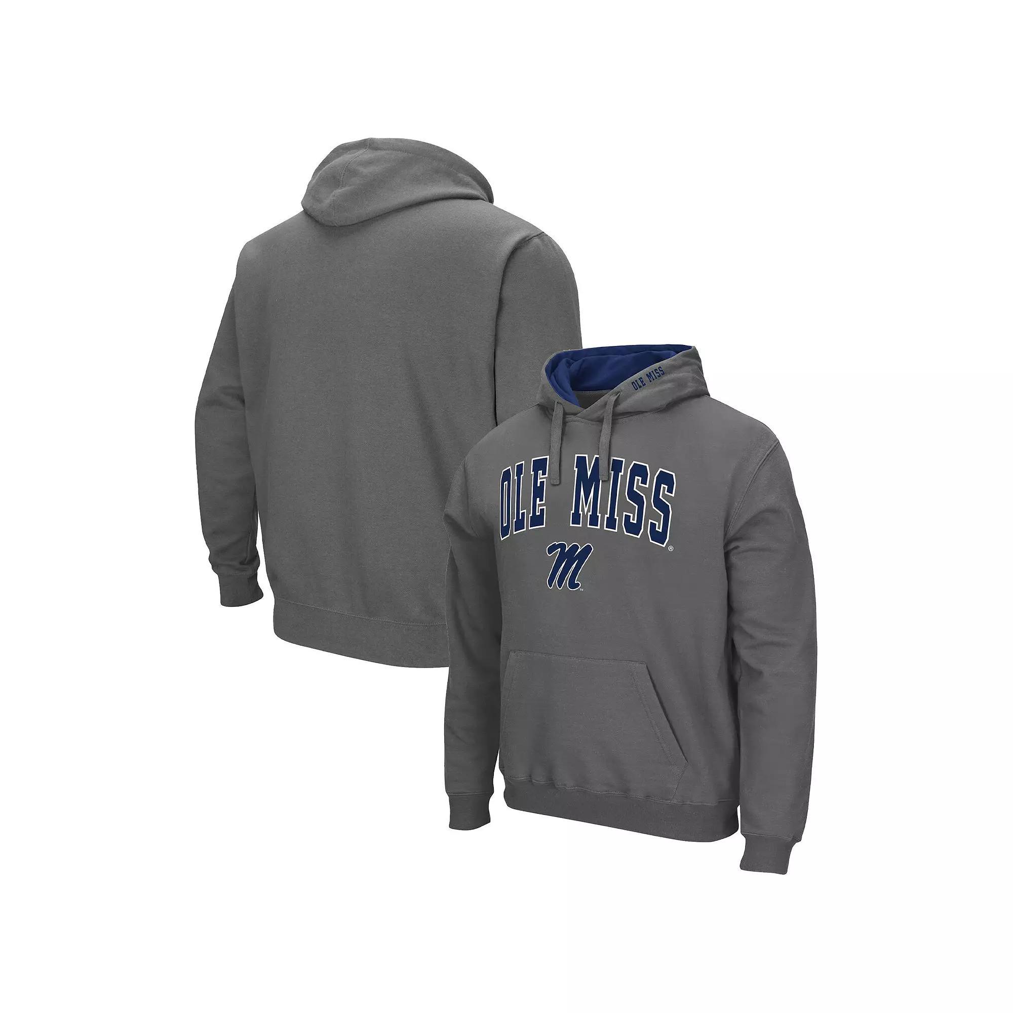 Men's Colosseum Powder Blue Ole Miss Rebels Arch & Logo 3.0 Pullover Hoodie,  Product Image