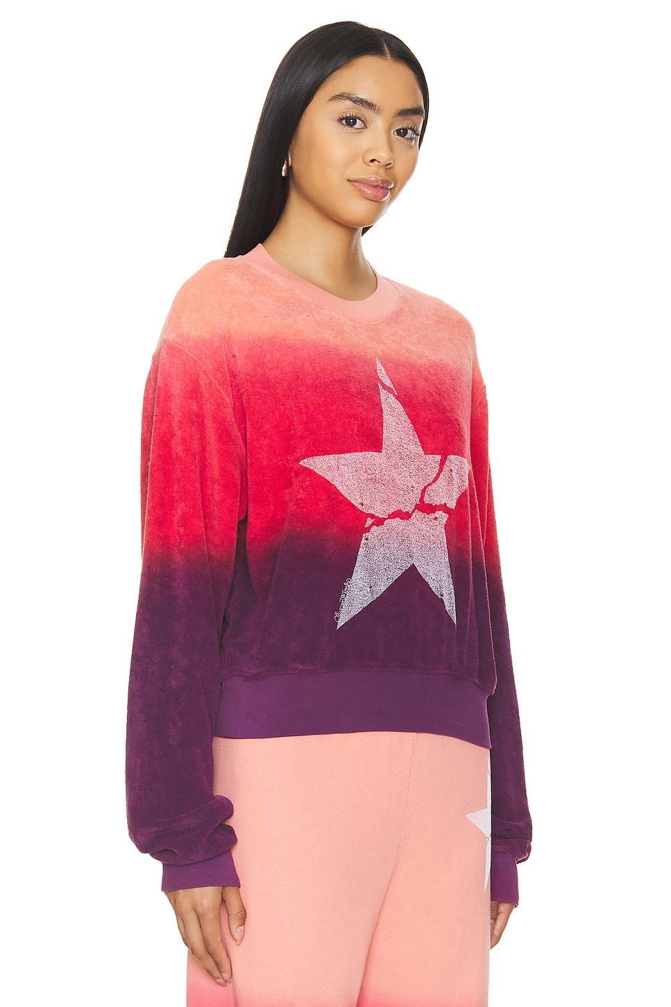 Spalding Cracked Star Drop Shoulder Crop Pullover Lauren Moshi Product Image