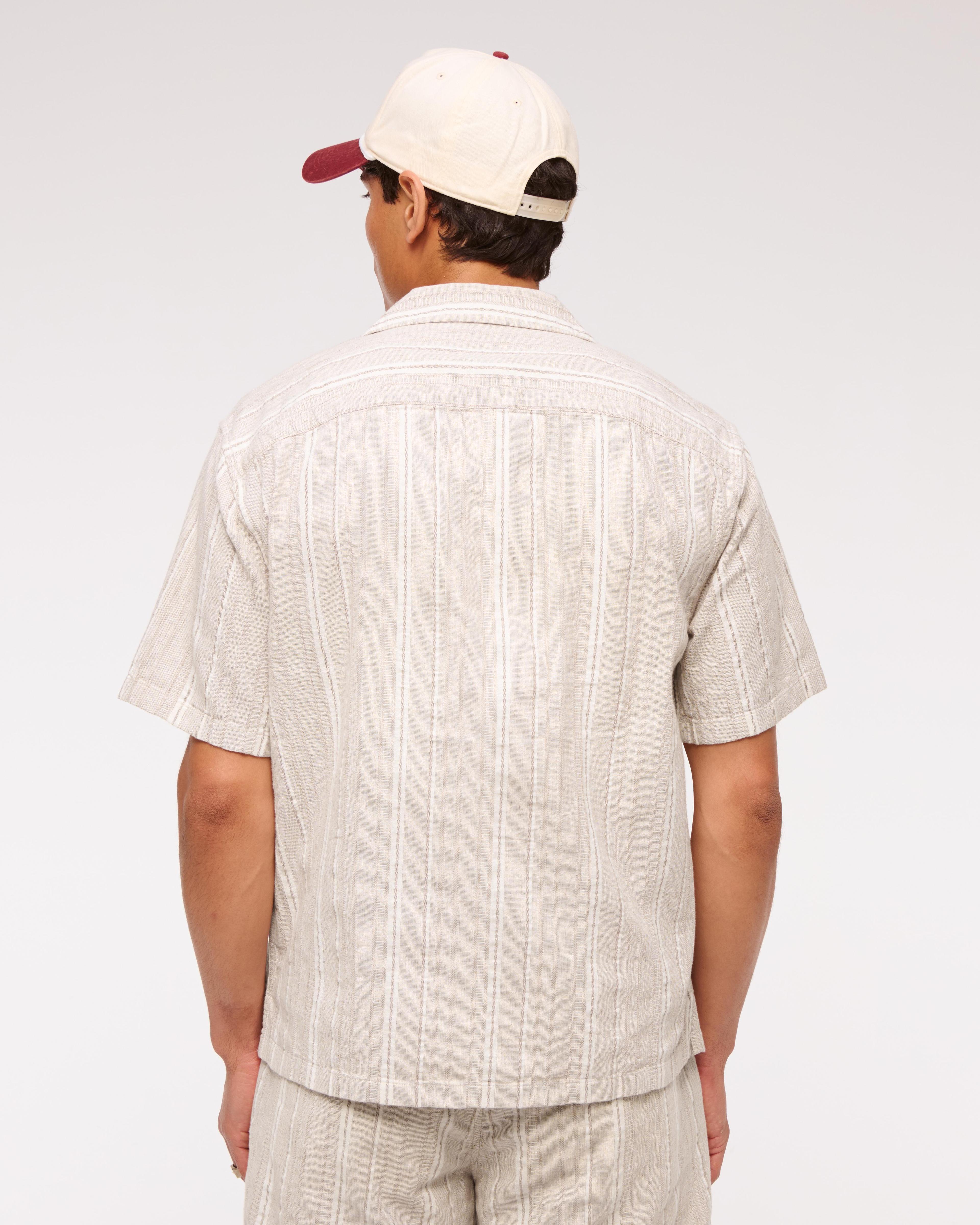 Camp Collar Summer Linen-Blend Shirt Product Image