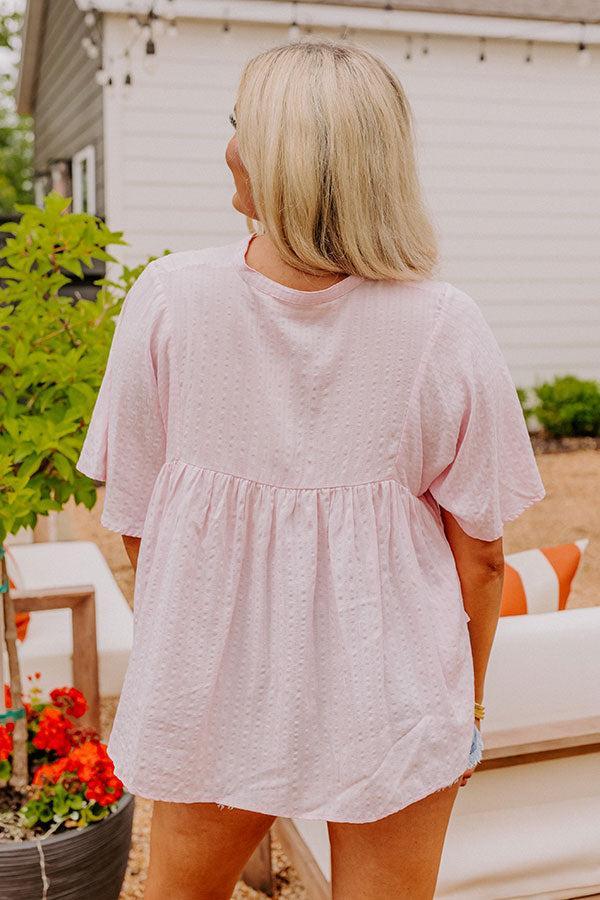 The Lucky One Babydoll Top In Pink Product Image