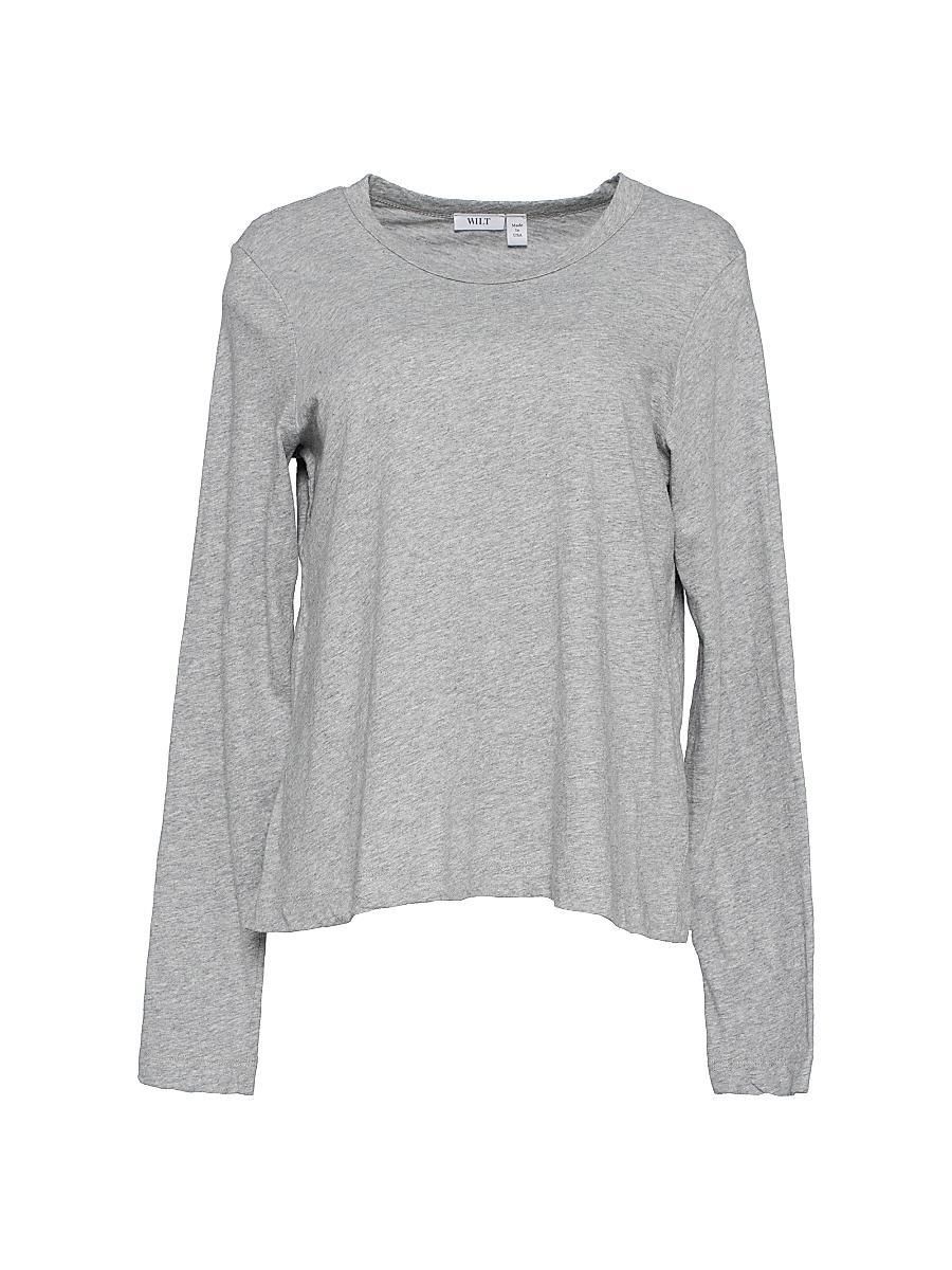 Womens Baby Fit Long Sleeve Shrunken Crewneck Tee Product Image