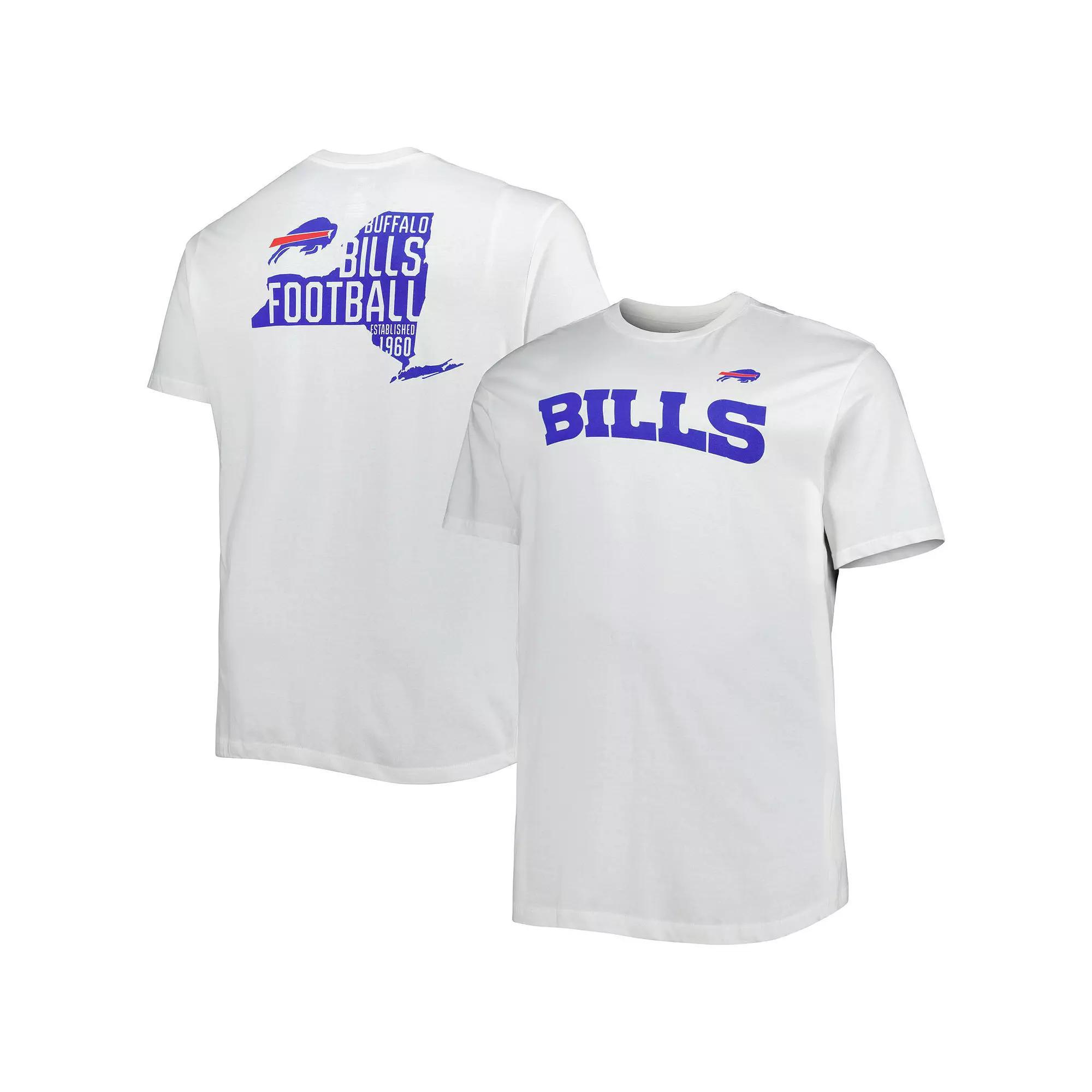 Men's Fanatics Branded White Buffalo Bills Big & Tall Hometown Collection Hot Shot T-Shirt, Size: 3XLT Product Image